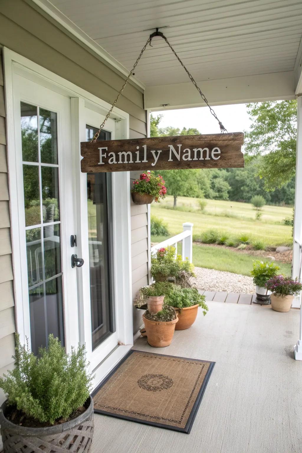 A customized display at the entryway creates a genuinely heartwarming welcome.