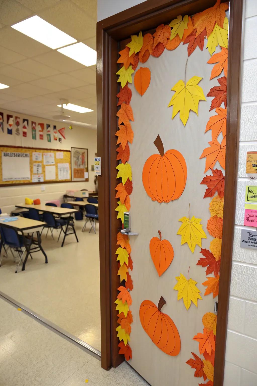 A welcoming bountiful garden door to inaugurate the fall season.