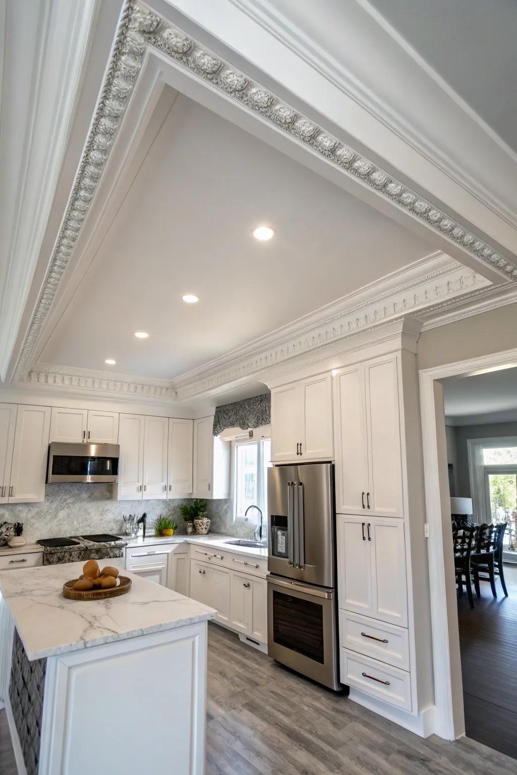 Fast and simple: Seeing adhesive crown molding transform a space.