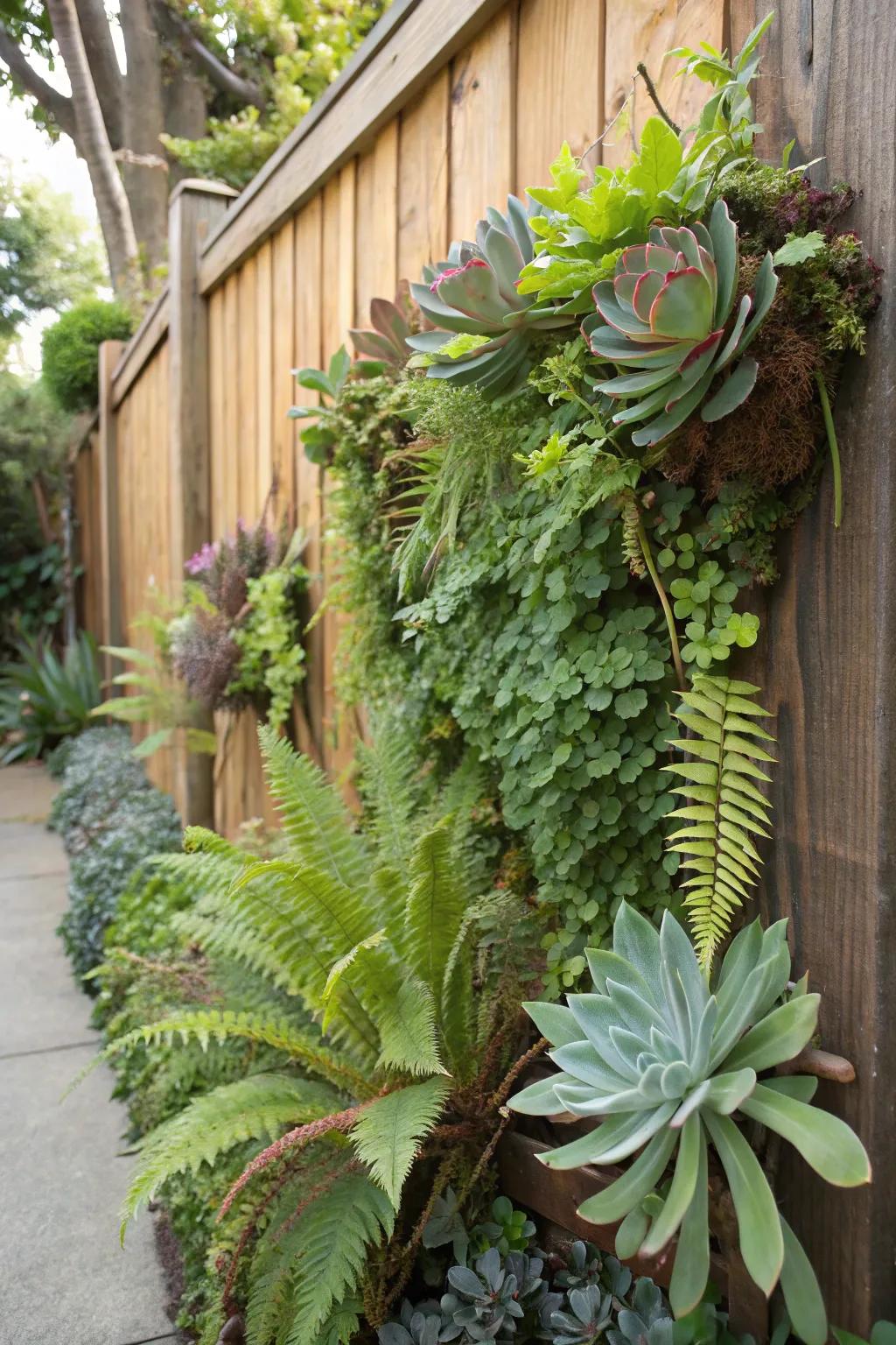 Construct an impressive vertical garden along your fence line.
