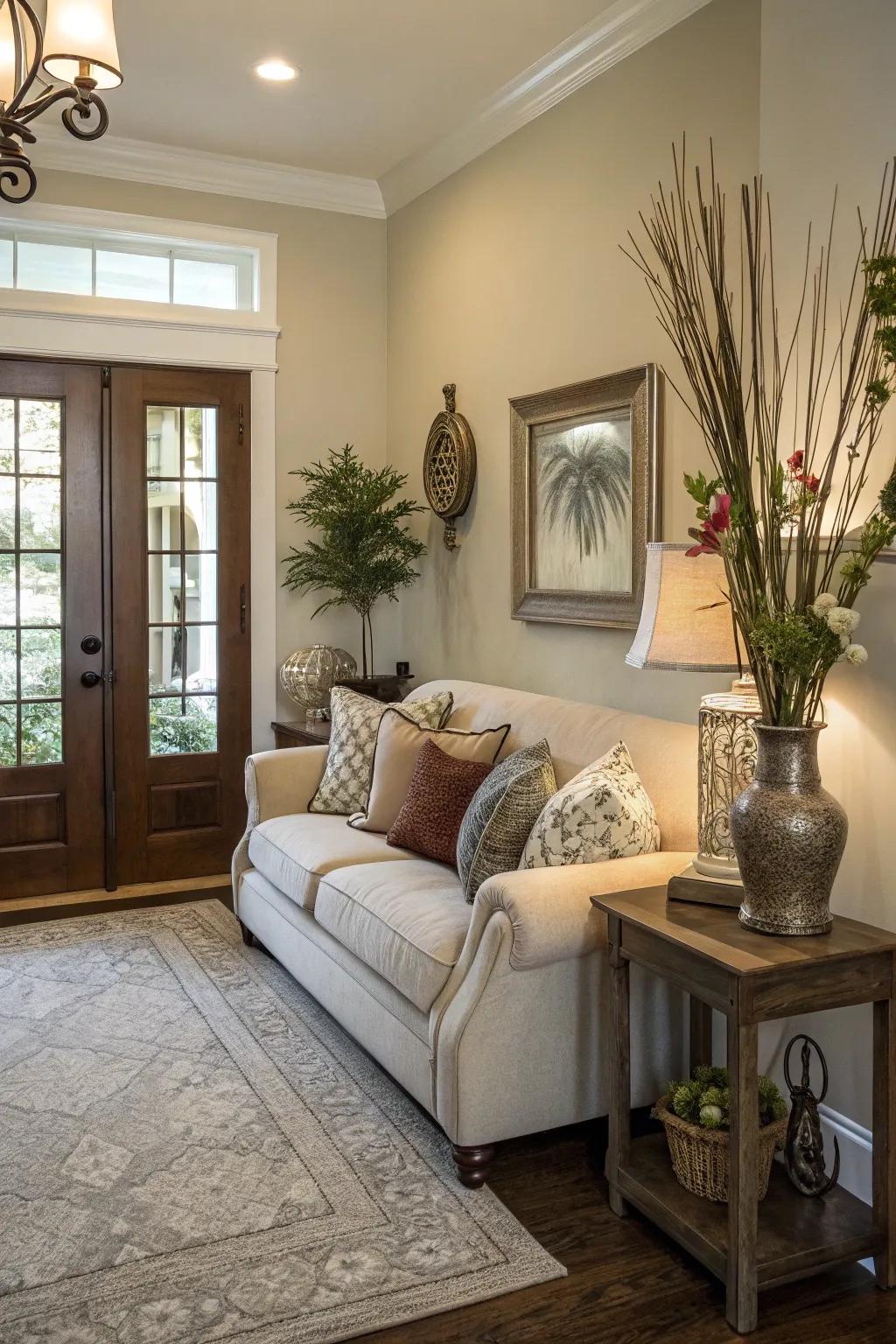 Position your couch to greet energy and visitors equally.