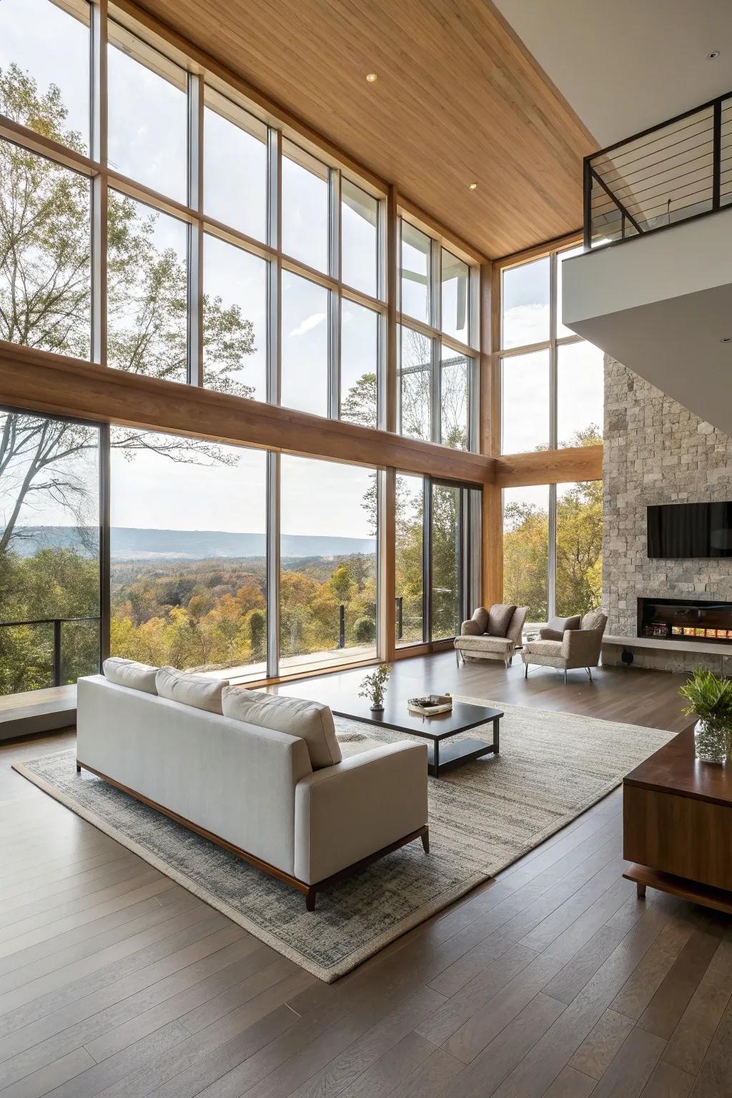 Open areas in a living room allow for effortless energy circulation.