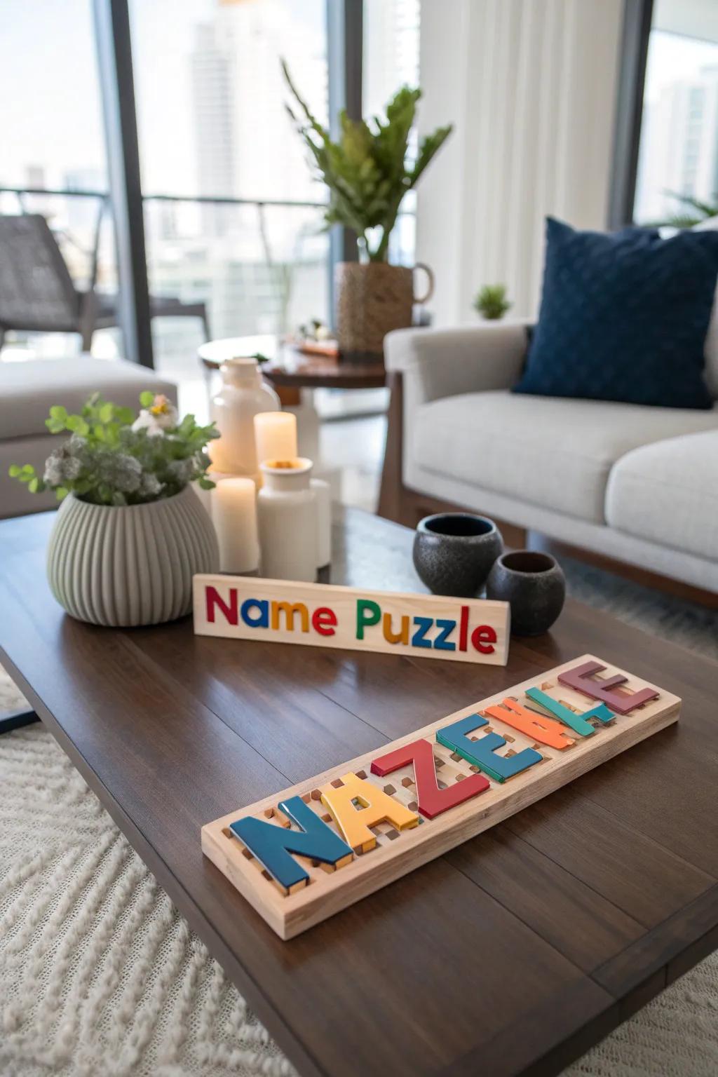 A personalized name jigsaw transforms learning into a personal and delightful journey.