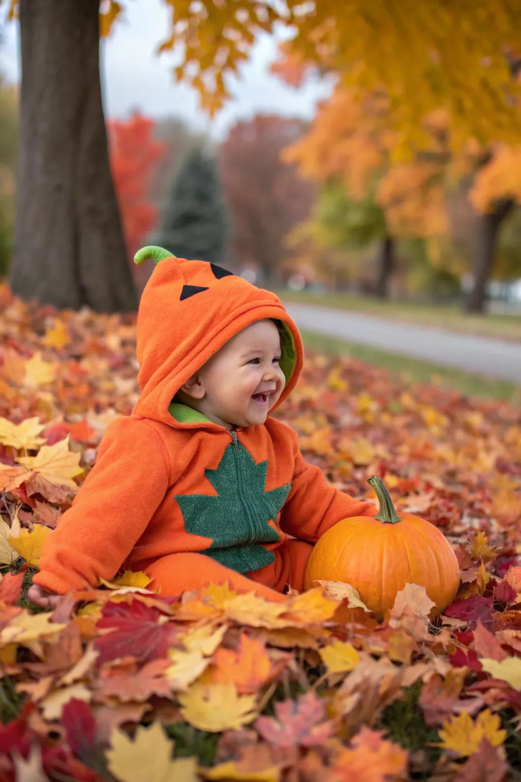 The definitive pumpkin costume for your baby's inaugural Halloween.