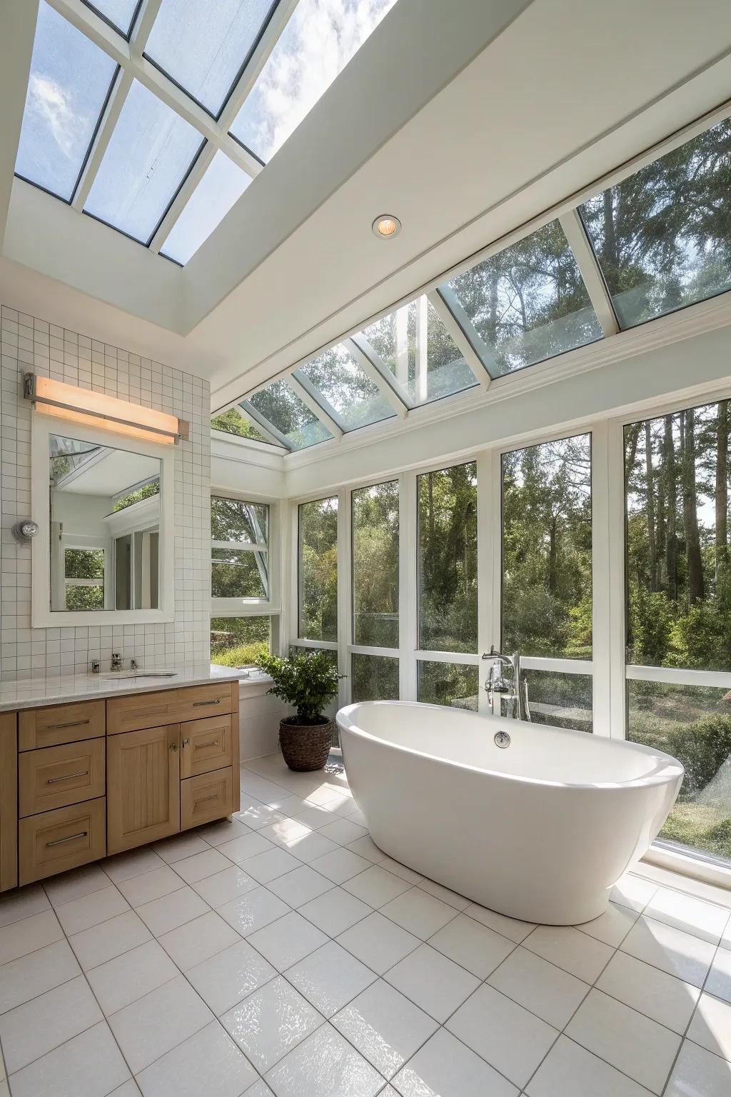 Sunlight filling a Florida bathroom creates an inviting and radiant space.