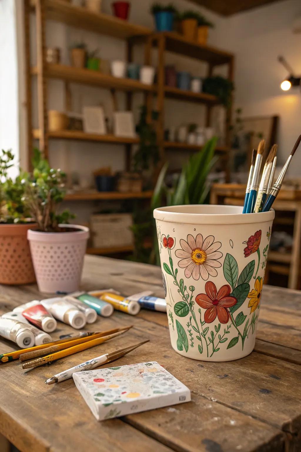Artisan flower cups that stand as works of art themselves.