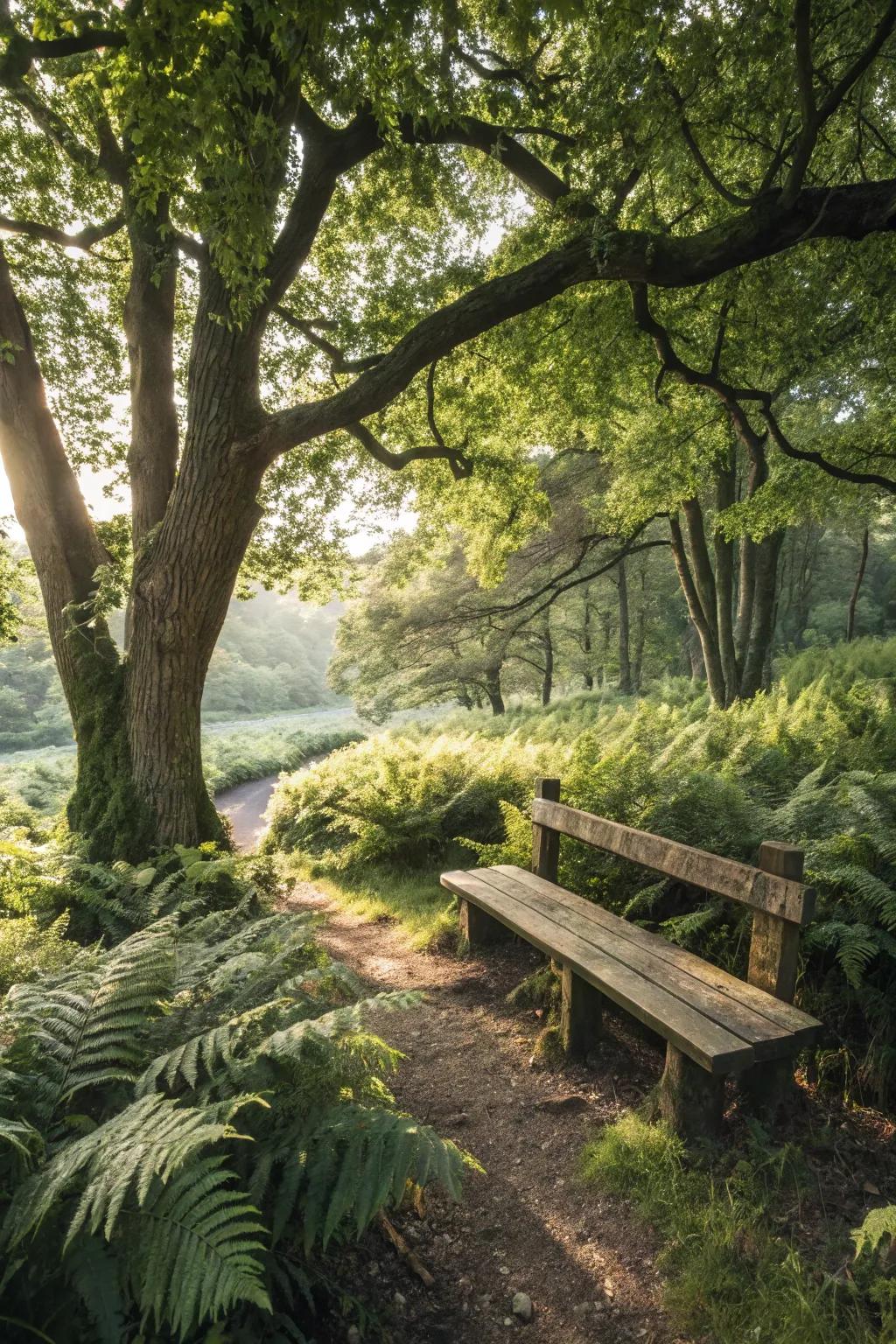 A comfortable seating area ideally suited for relaxing amidst nature.