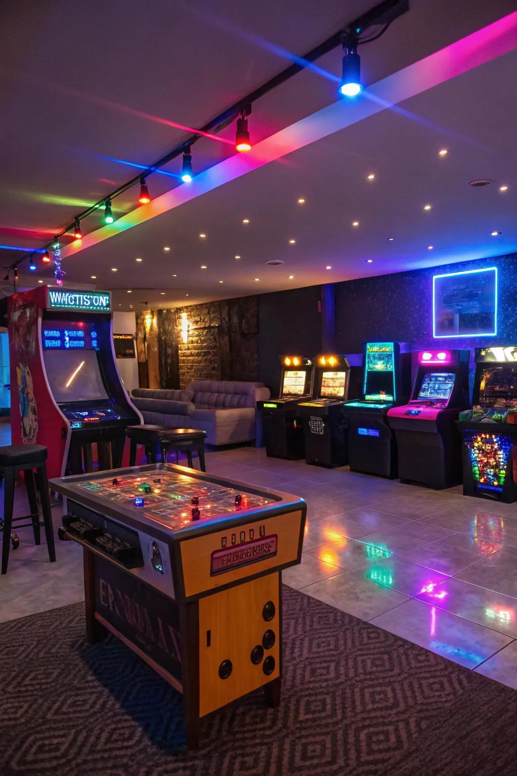 LED lights can establish the ideal atmosphere for a fully absorbing gaming adventure.