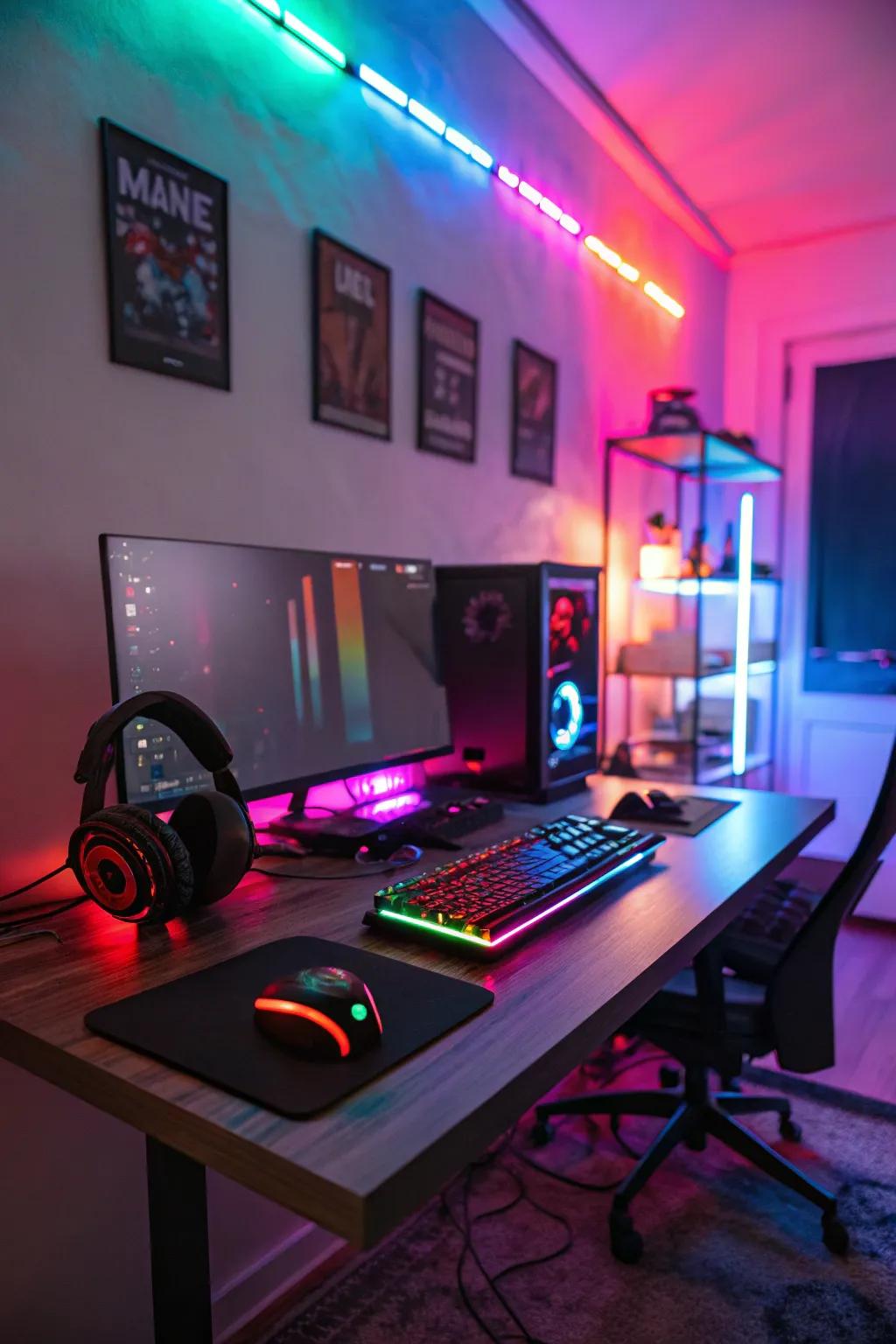 RGB lighting infuses any gaming setup with a lively and energetic atmosphere.