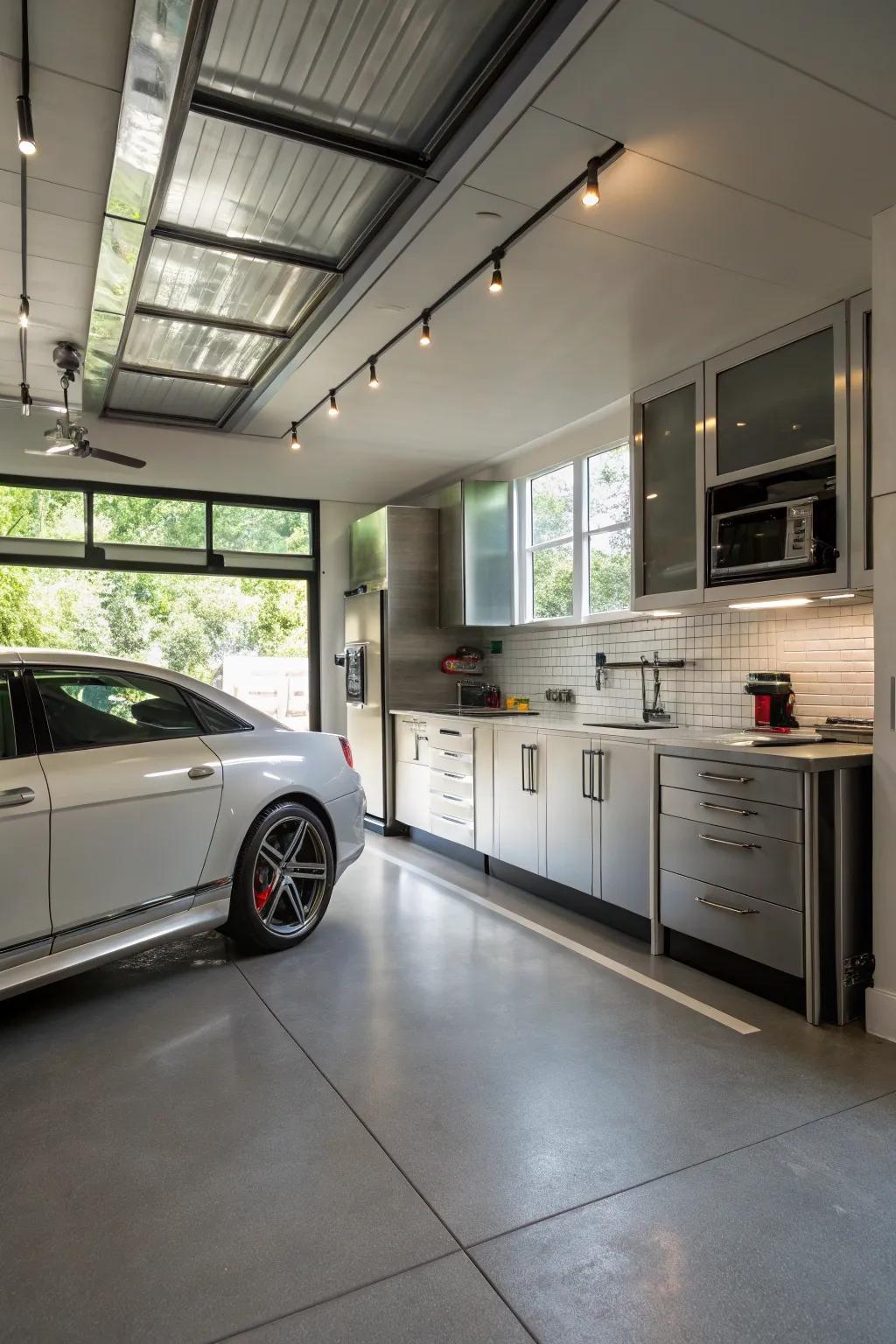 A harmonious mix of automotive and cooking elements.
