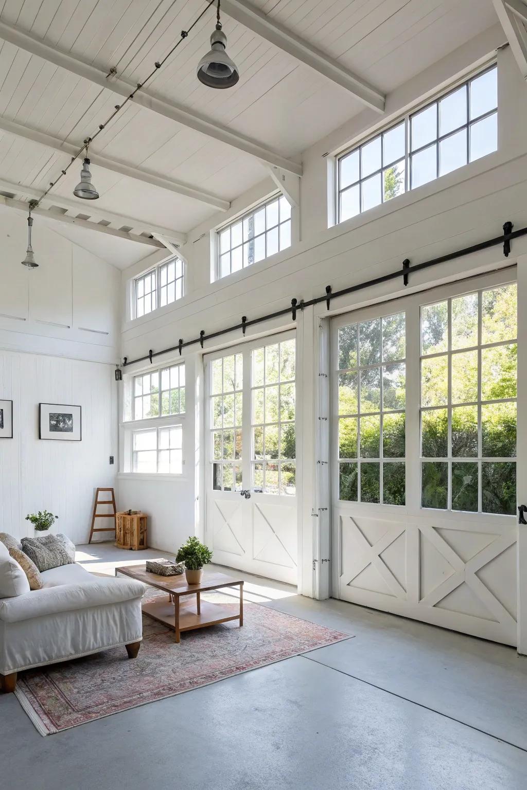 Natural light has the power to convert a garage into an inviting and usable space.