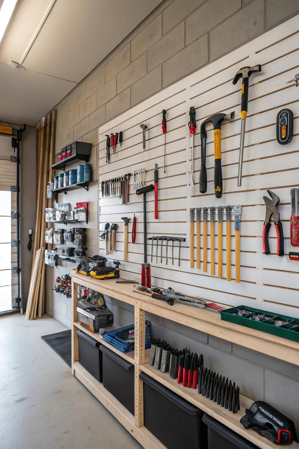 Keep your tools organized and accessible with a panel storage solution.