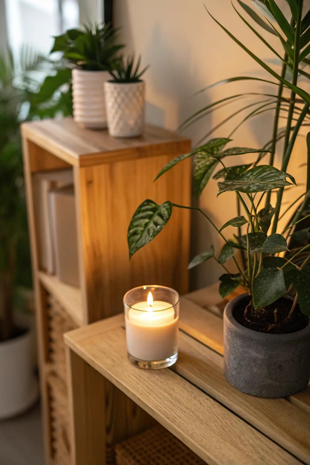 Any space can be improved with a simple yet appealing scented flame.