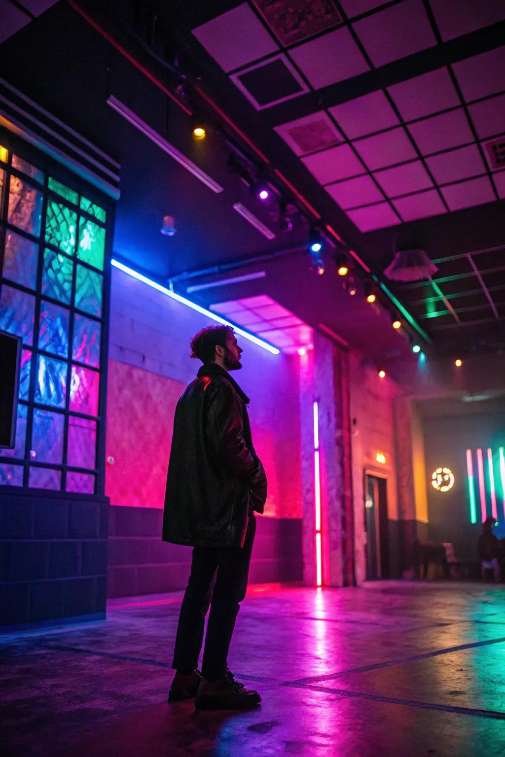 Luminous lights energize your celebration, accentuating each shining aspect.