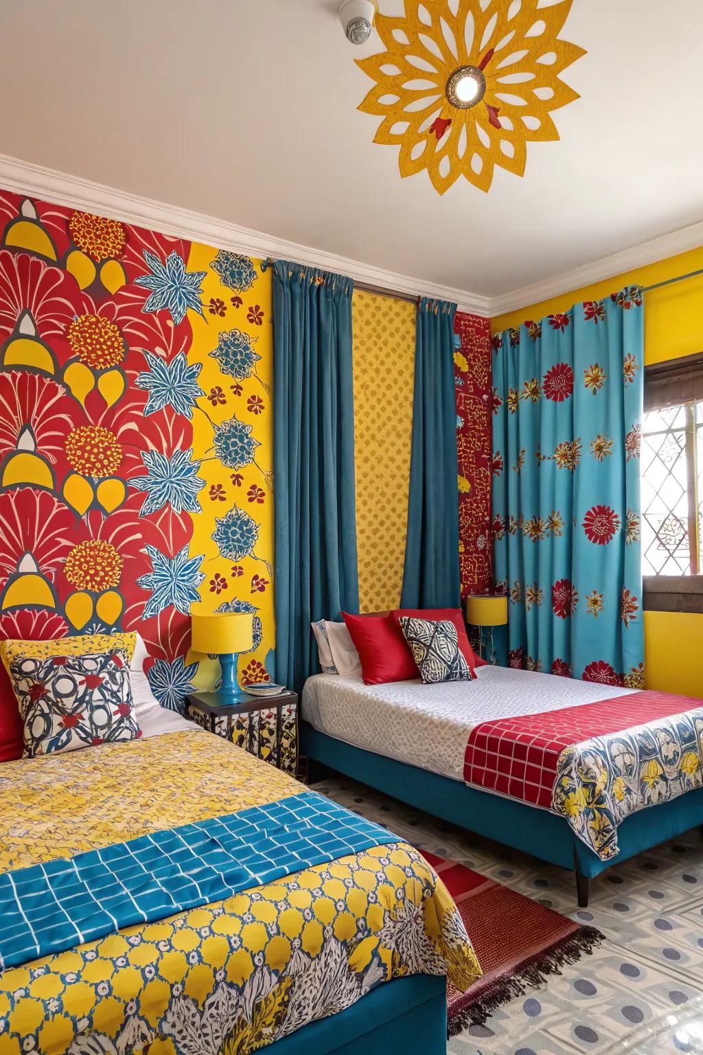 Vivid colors and designs fashion a lively and welcoming retreat.