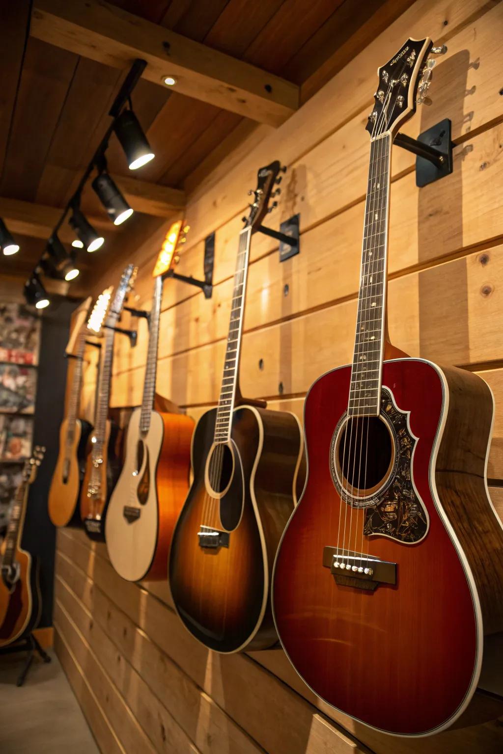 Transform your guitars into a striking wall display.