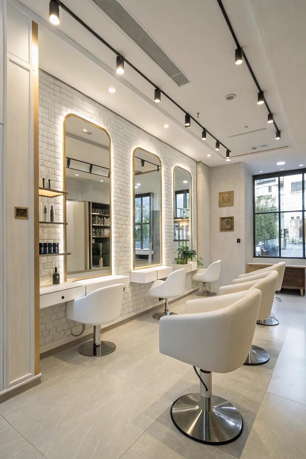 Embracing simplicity can make your salon feel expansive and tranquil.