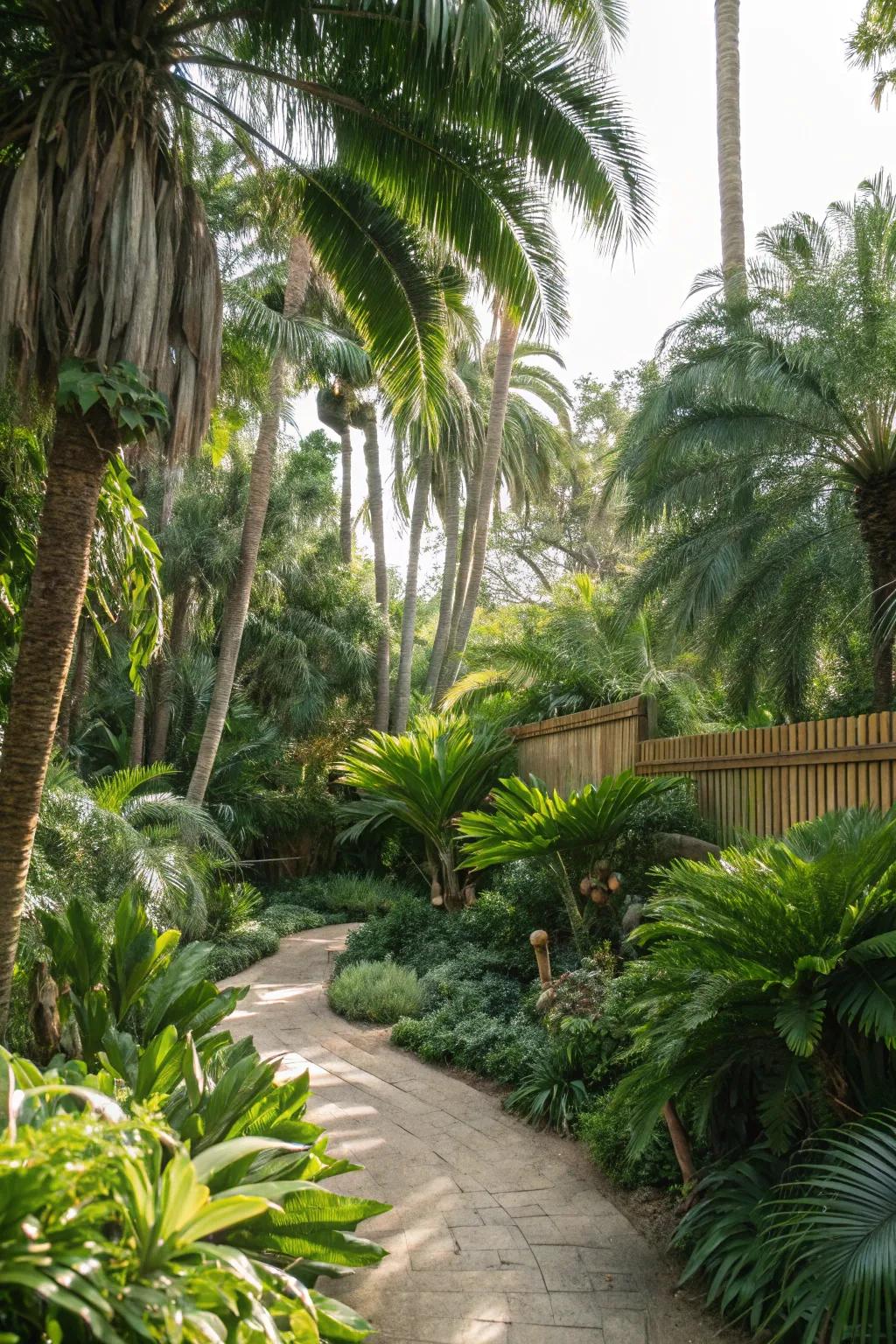 Thick greenery can turn any area into a tropical paradise.