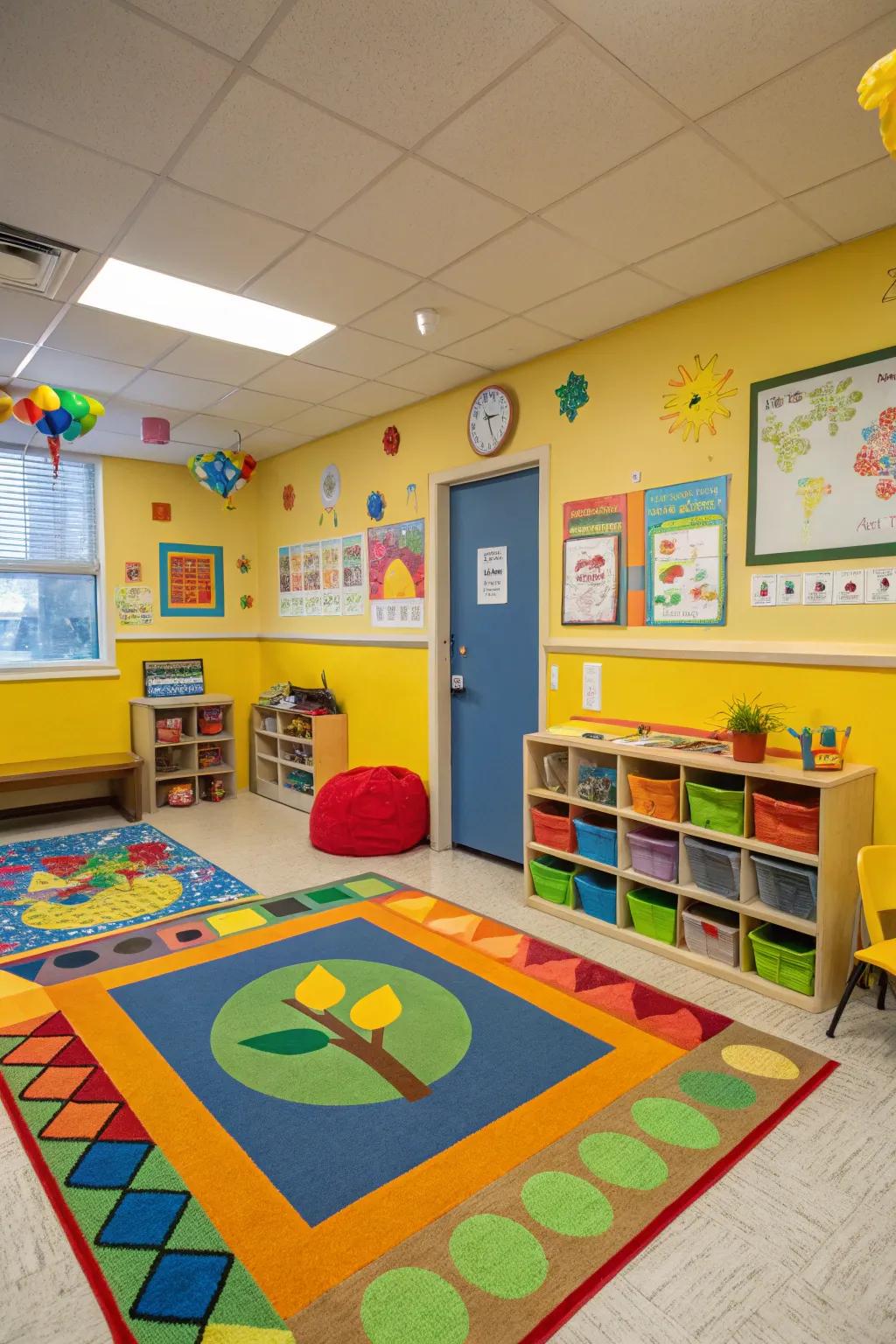 Leverage striking colors to conjure a lively and playful atmosphere.