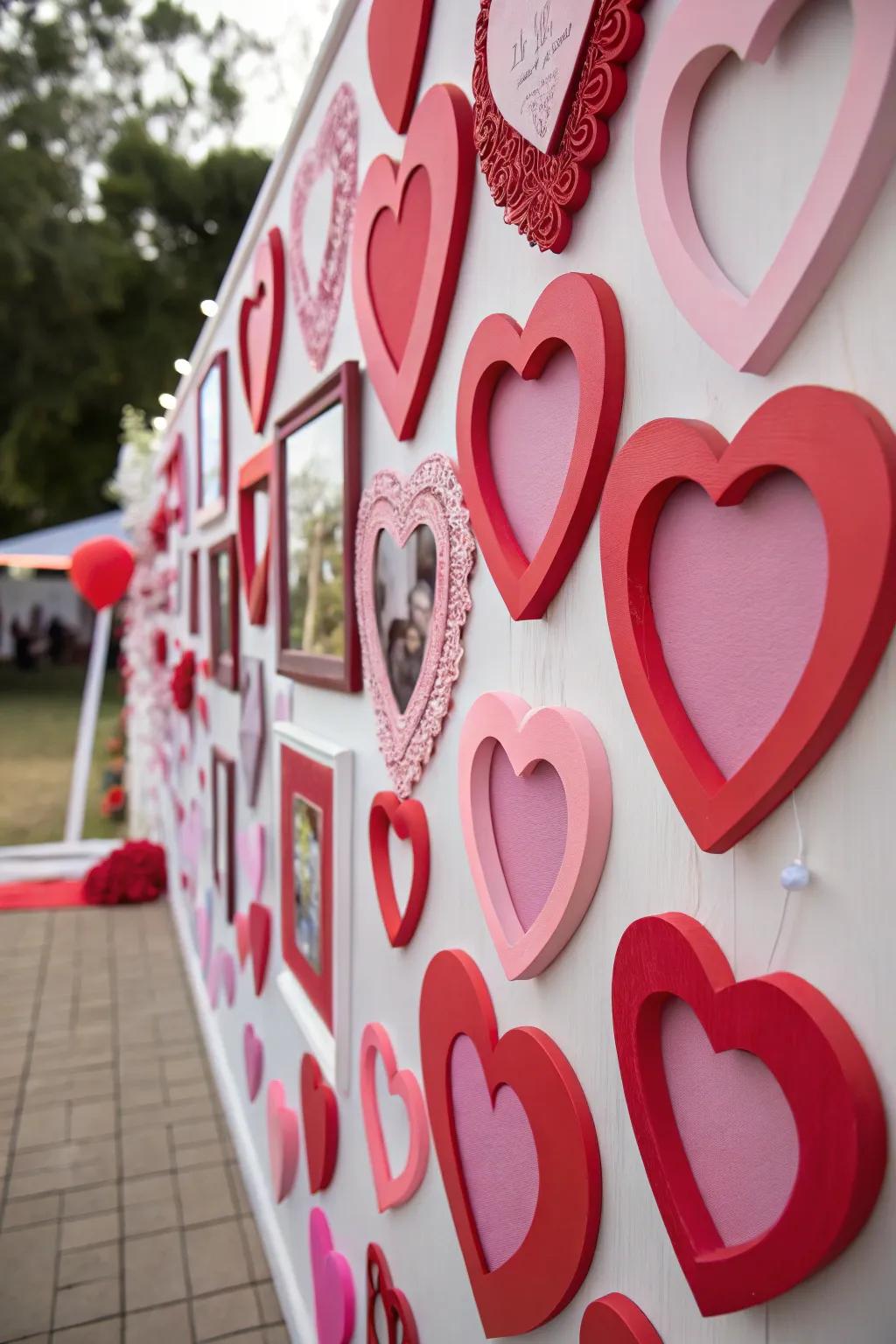 A heart-focused wall art piece brings a feeling of love.