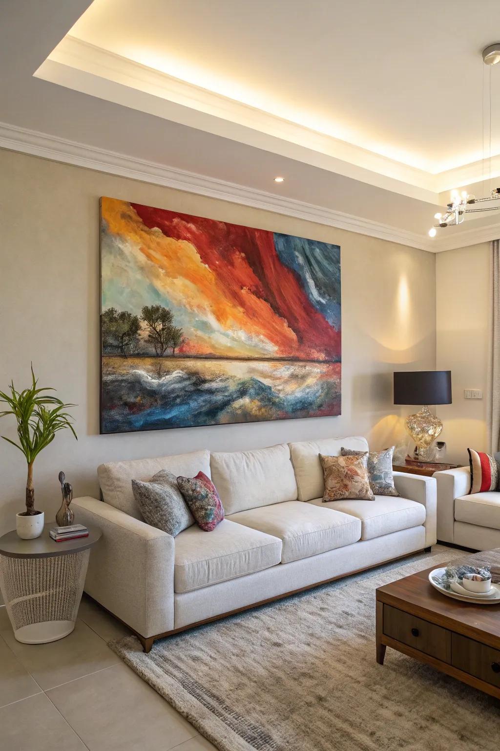 A daring piece of art can truly define your living space