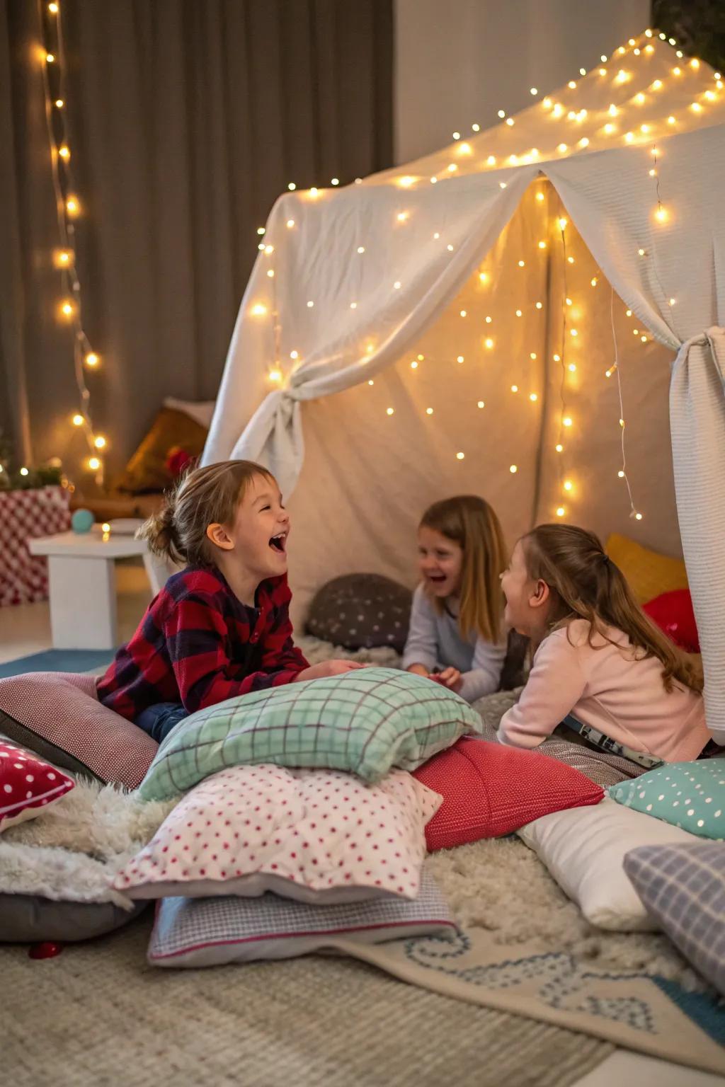 An indoor campout transforms your home into a realm of adventure and imagination.