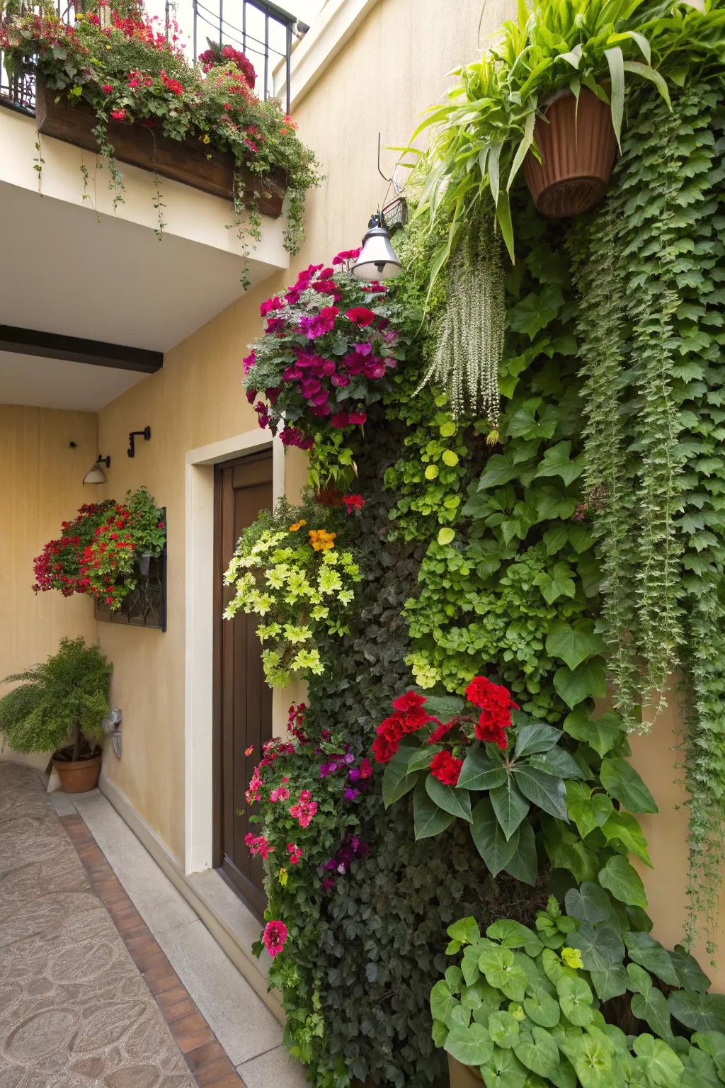 A sky-high garden breathes life into any corner while saving valuable surface area.