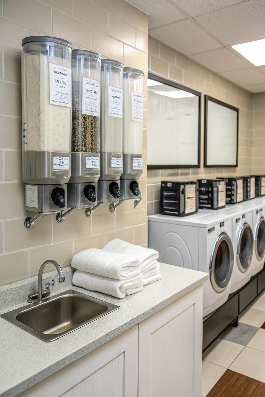 Well-placed wall mounts help free up space and keep things neat.