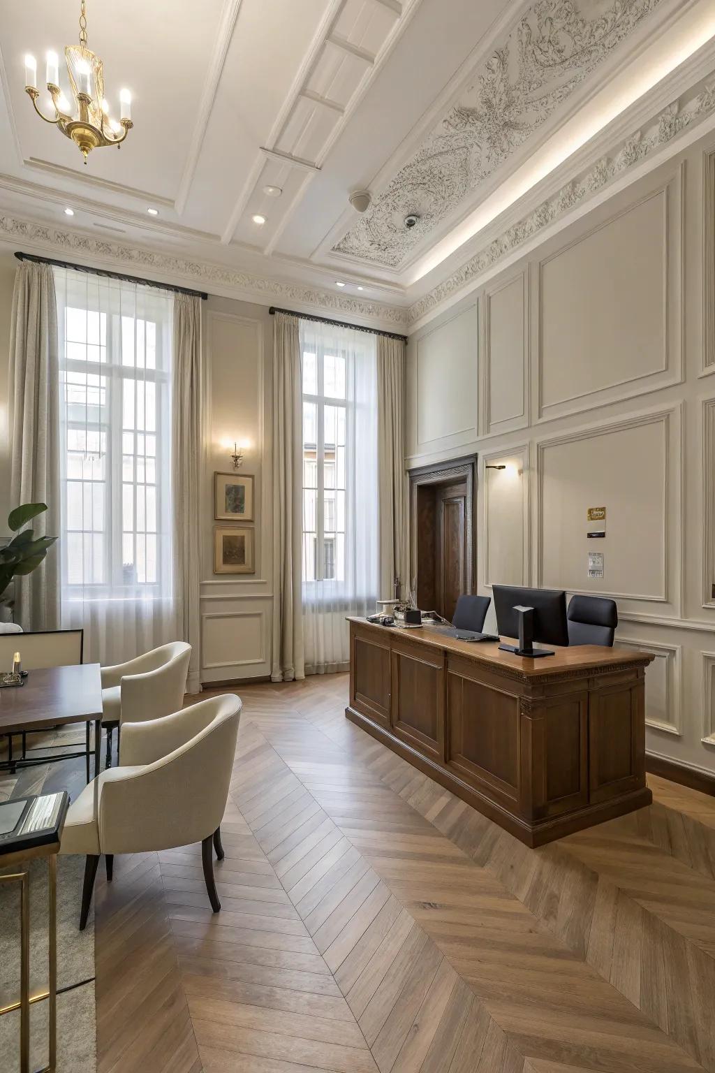 Soft colors promote a sense of calm and professionalism.