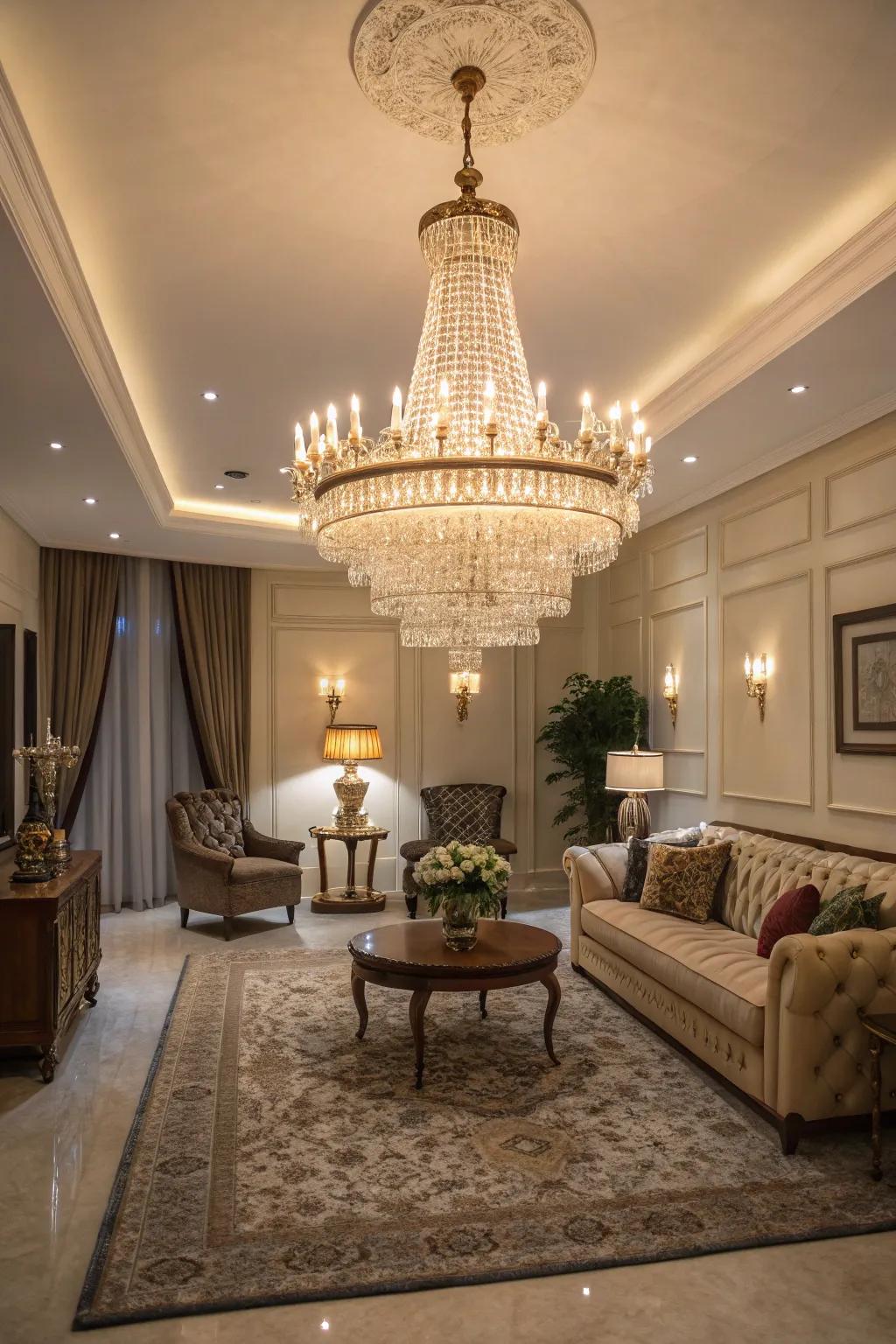 A classic crystalline imparts a sense of enduring grace to any living area.