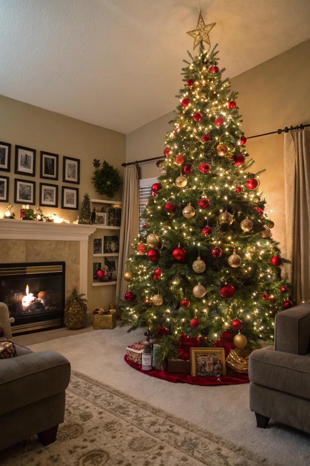 A captivating yuletide fir can turn your living area into a festive haven.