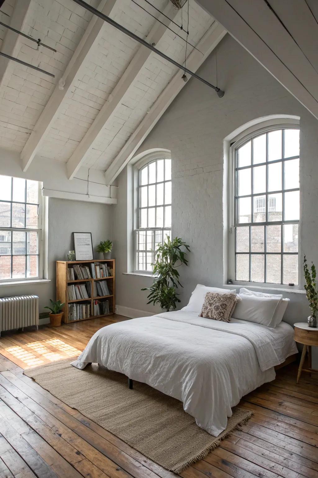 Amplify your space with soaring ceilings and a breezy design.