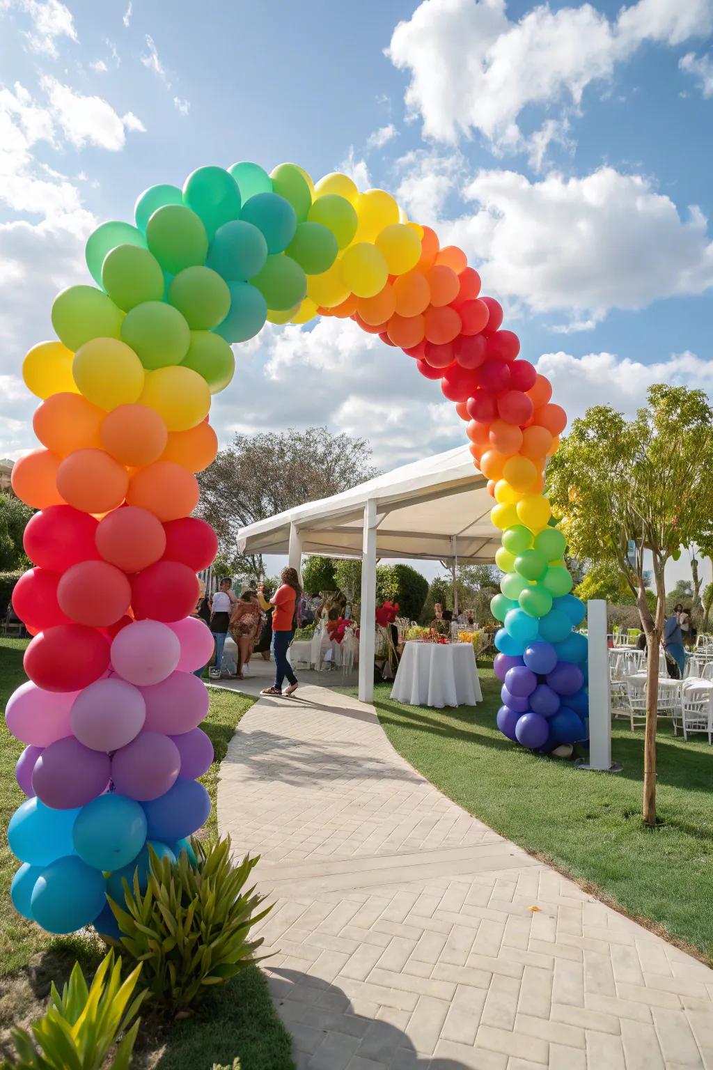 Welcome guests with an enchanting DIY balloon arch.