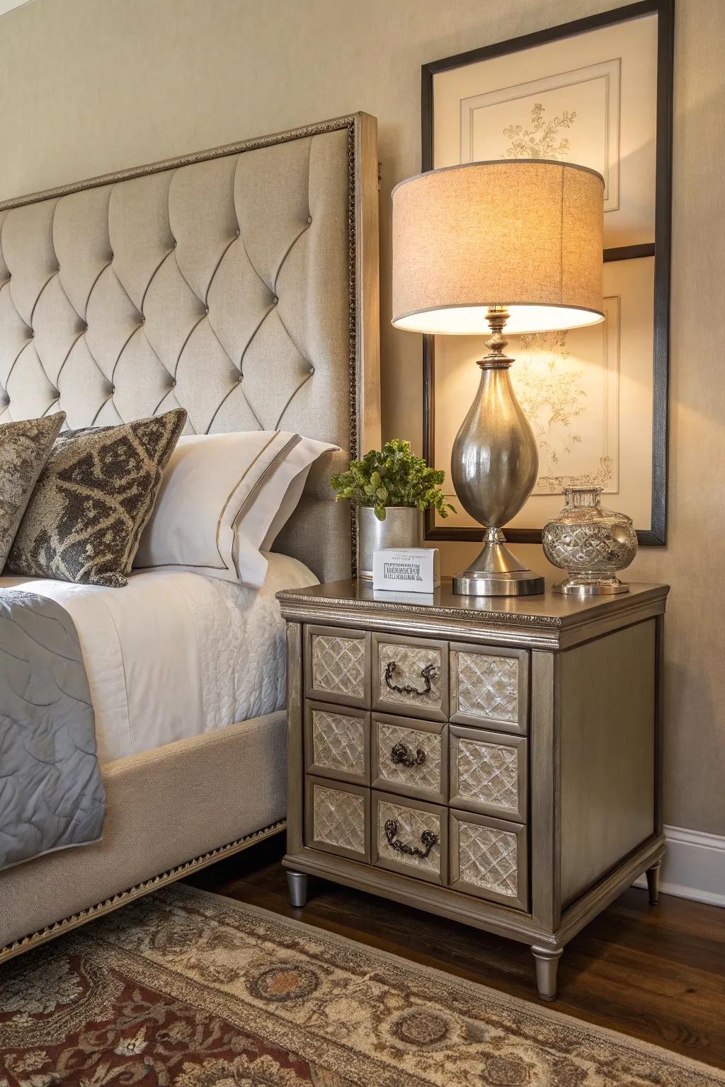 Unite modern and heritage elements for a distinctive bedroom aesthetic.