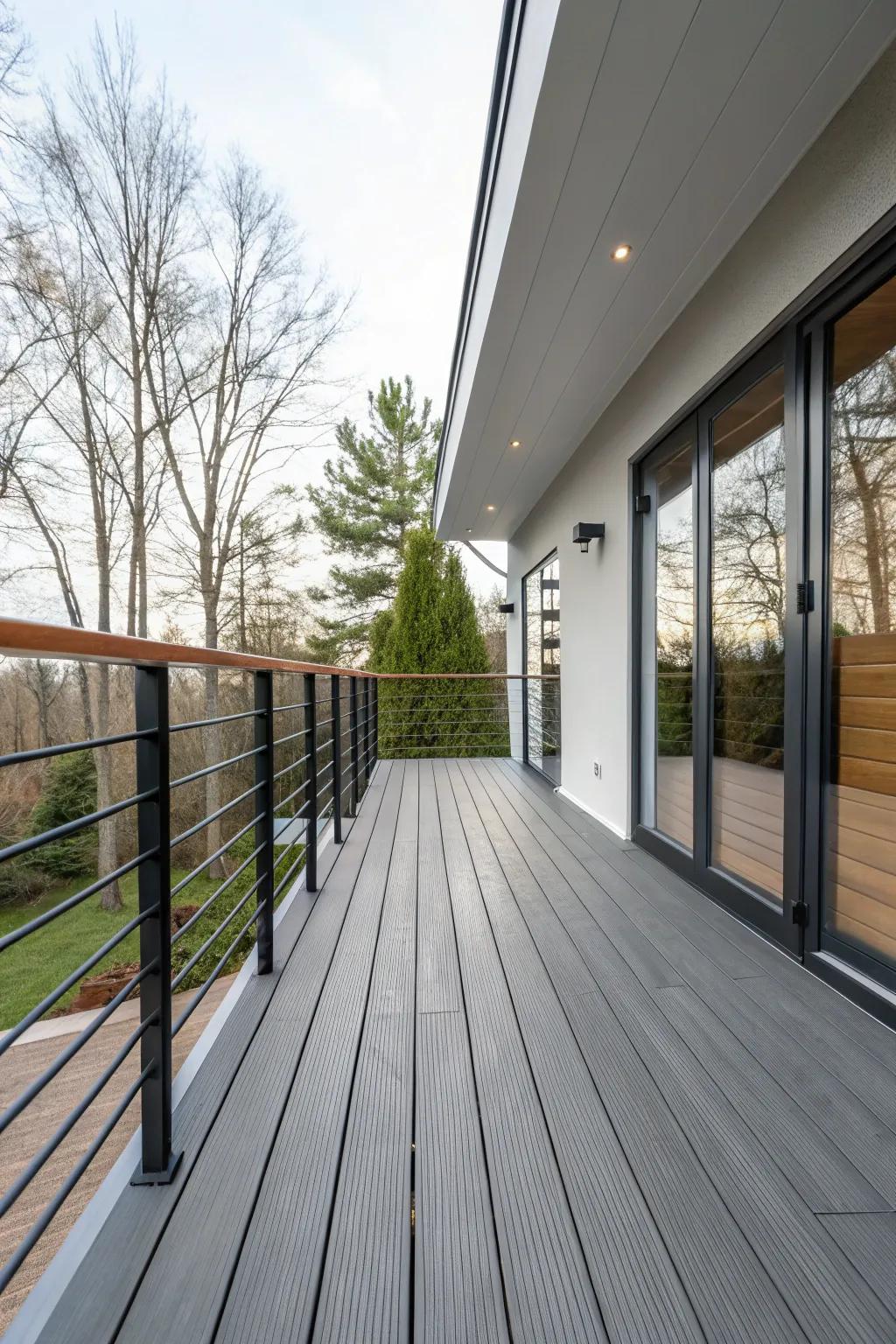Horizontal slats give a polished and current look to any deck.