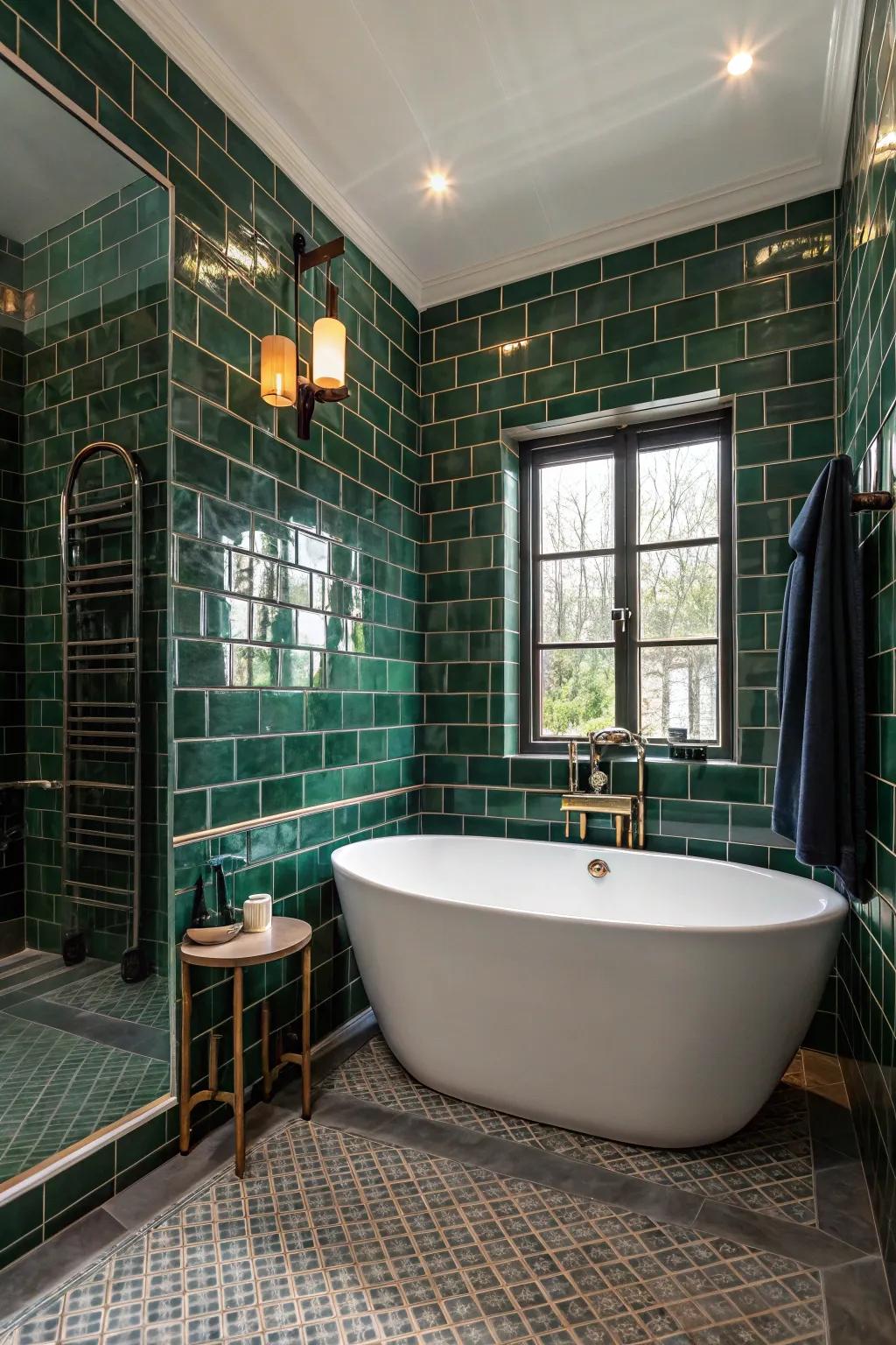 Deep and sumptuous hues transform your bathroom into a tranquil retreat.