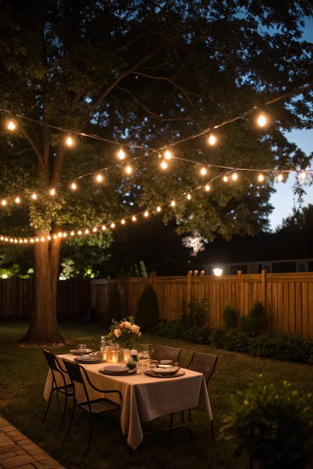 Twinkle garlands introduce a hint of magic to any outdoor space.