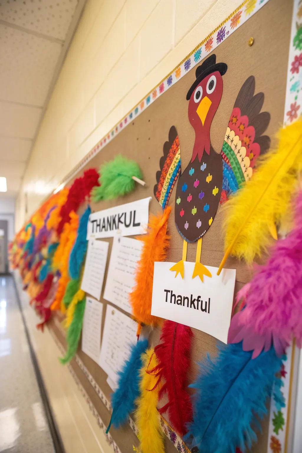 A turkey-themed board celebrating all things gratitude.