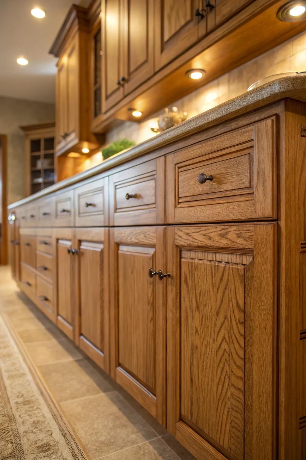 Showcase the natural magnificence of oak with delicate finishes that accentuate its fibers.