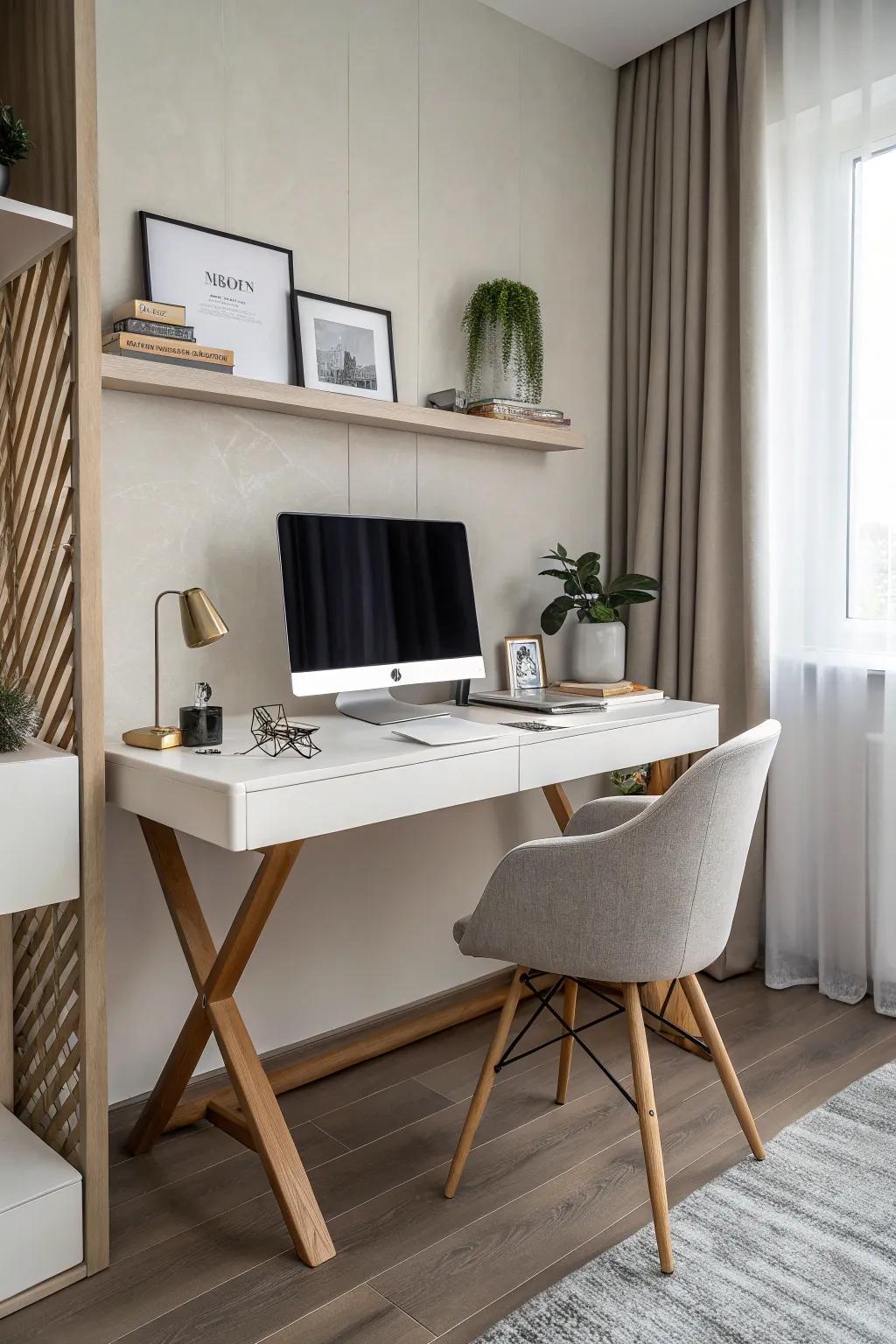 The essence of minimalism: a workspace devoid of clutter.
