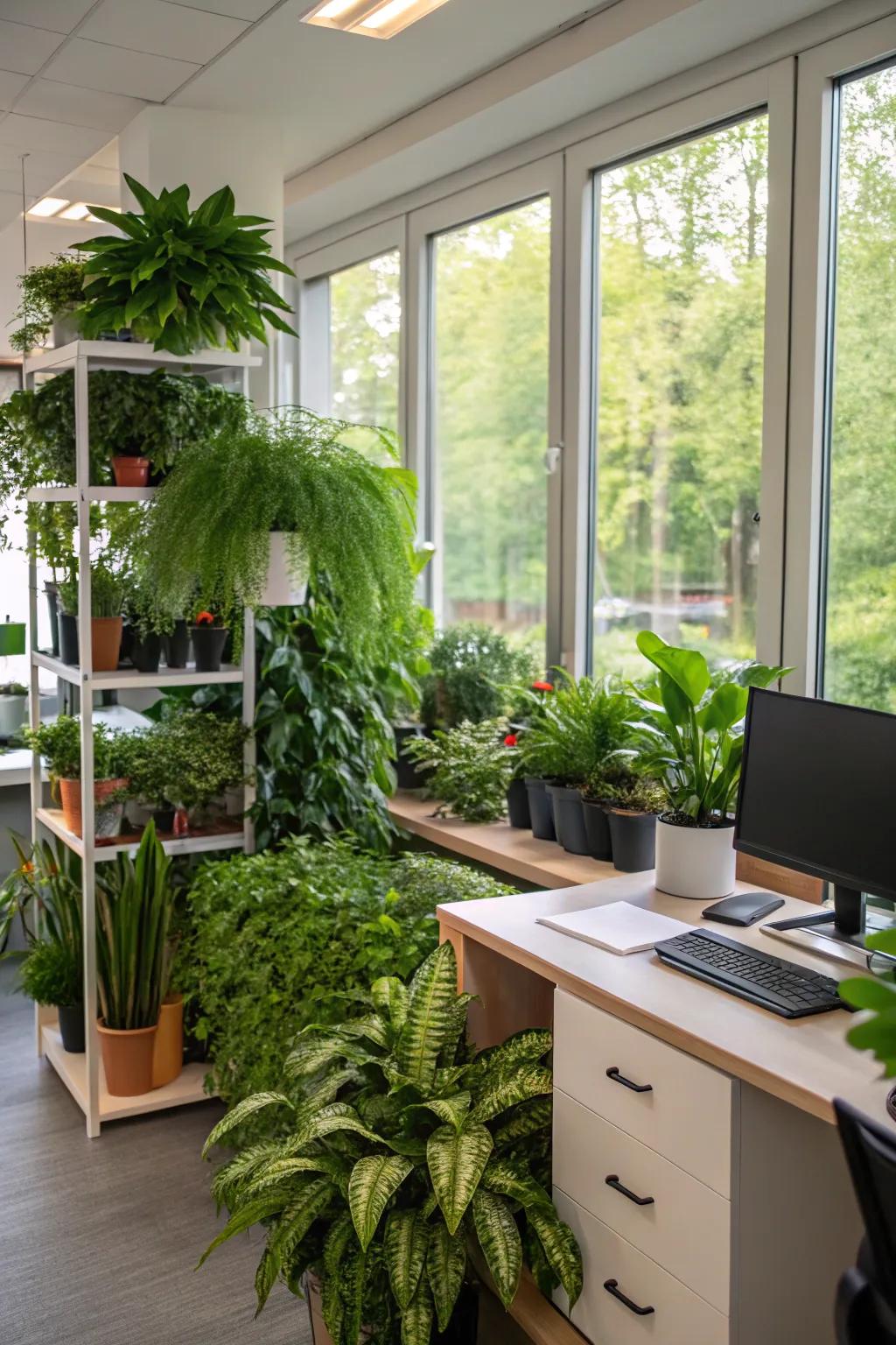 Add the serene influence of nature to your workspace.