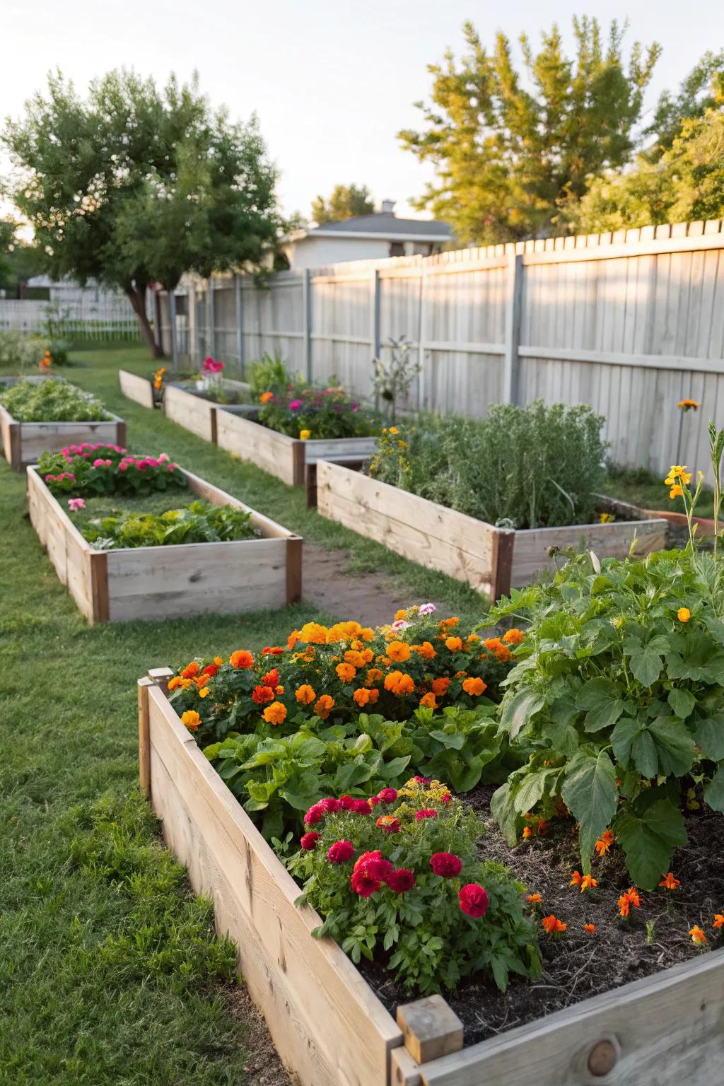 Elevated garden beds offer organization and convenience to your planting.