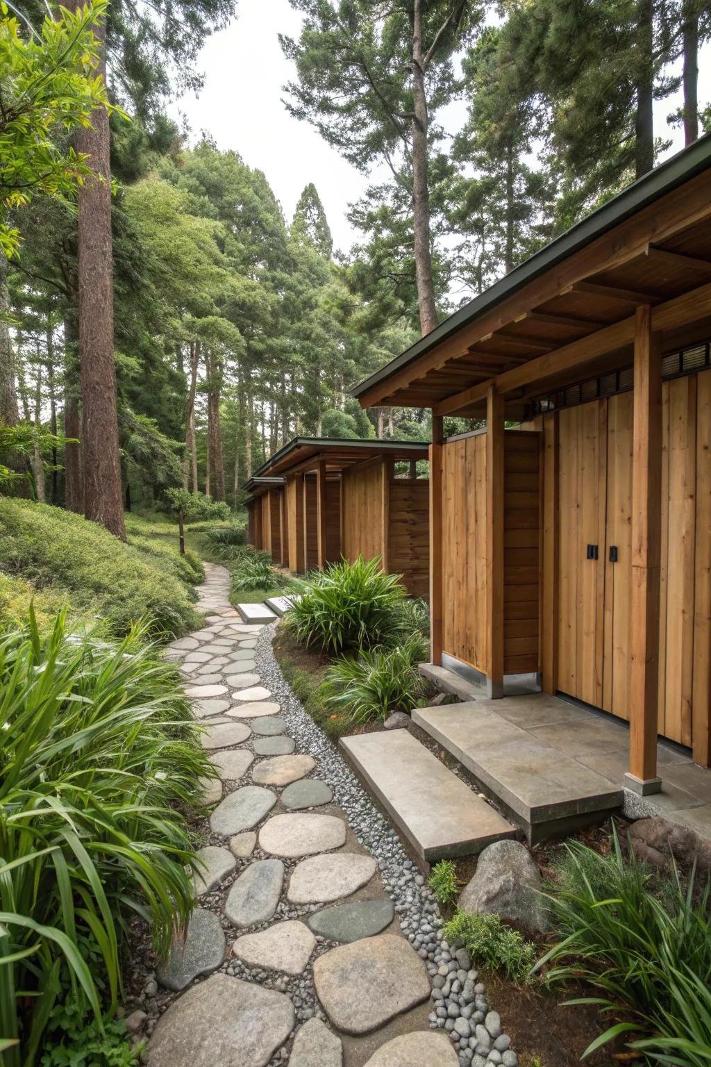 A lavatory that emanates as a genuine fragment of the panorama.
