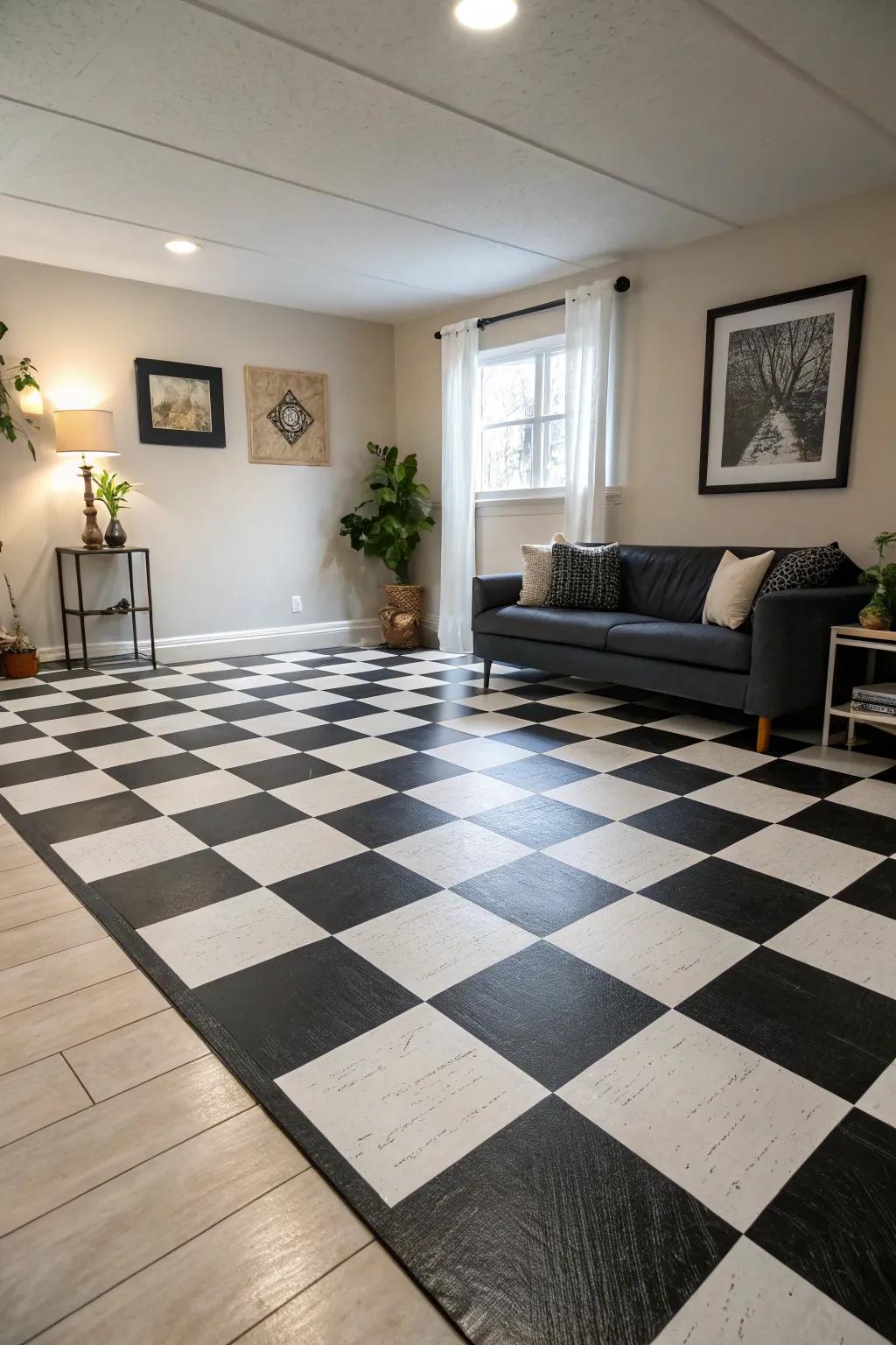 Checkerboard designs imbue everlasting grace to any setting.