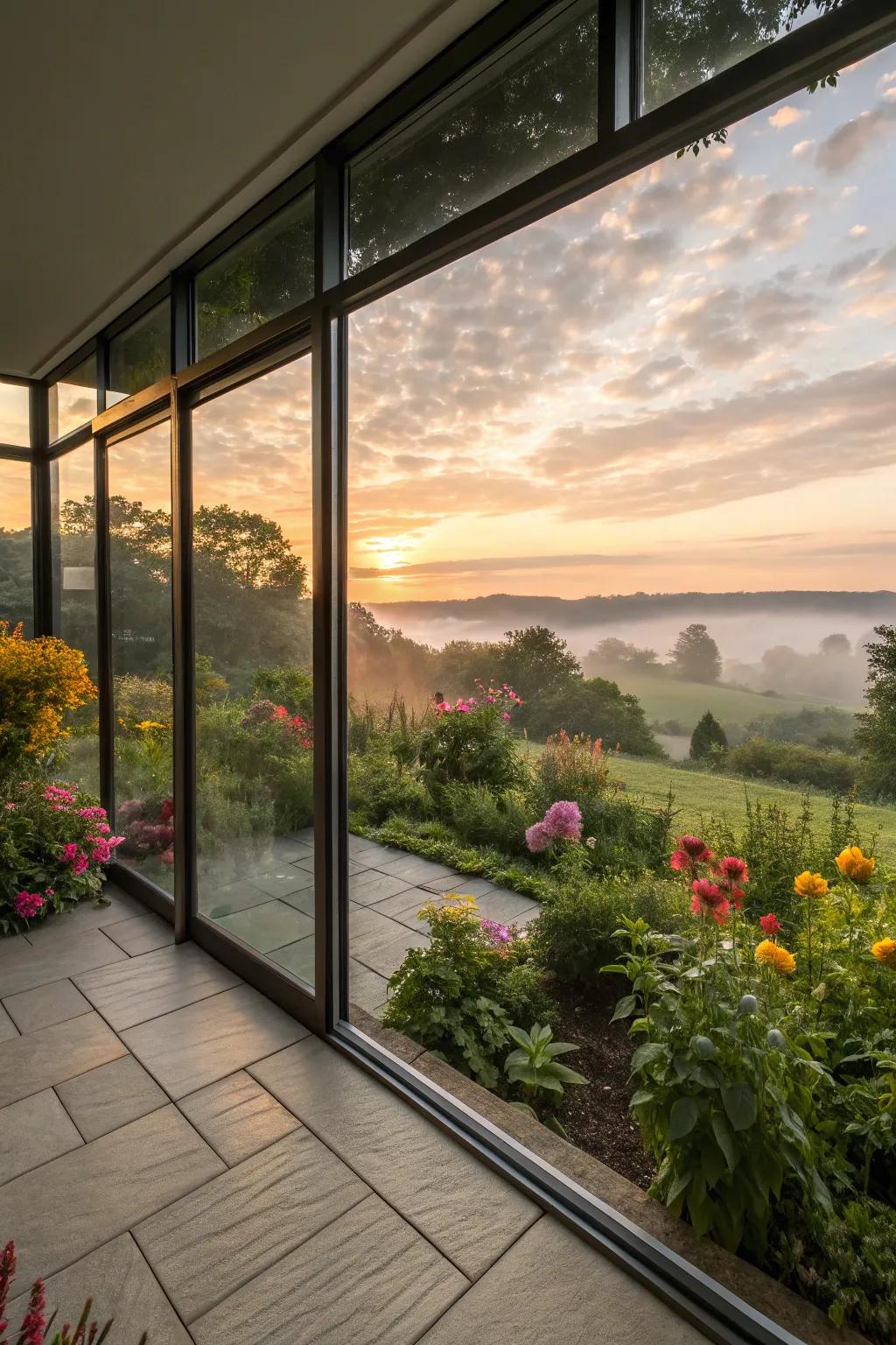 Appreciate amazing expansive views with transparent panes that stretch from floor to ceiling.