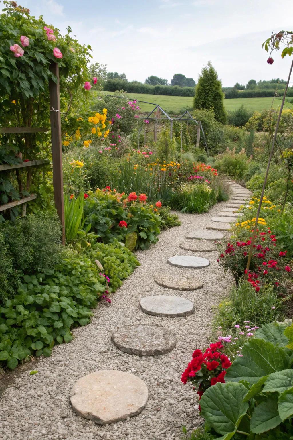 A garden pathway beckoning exploration and calm.