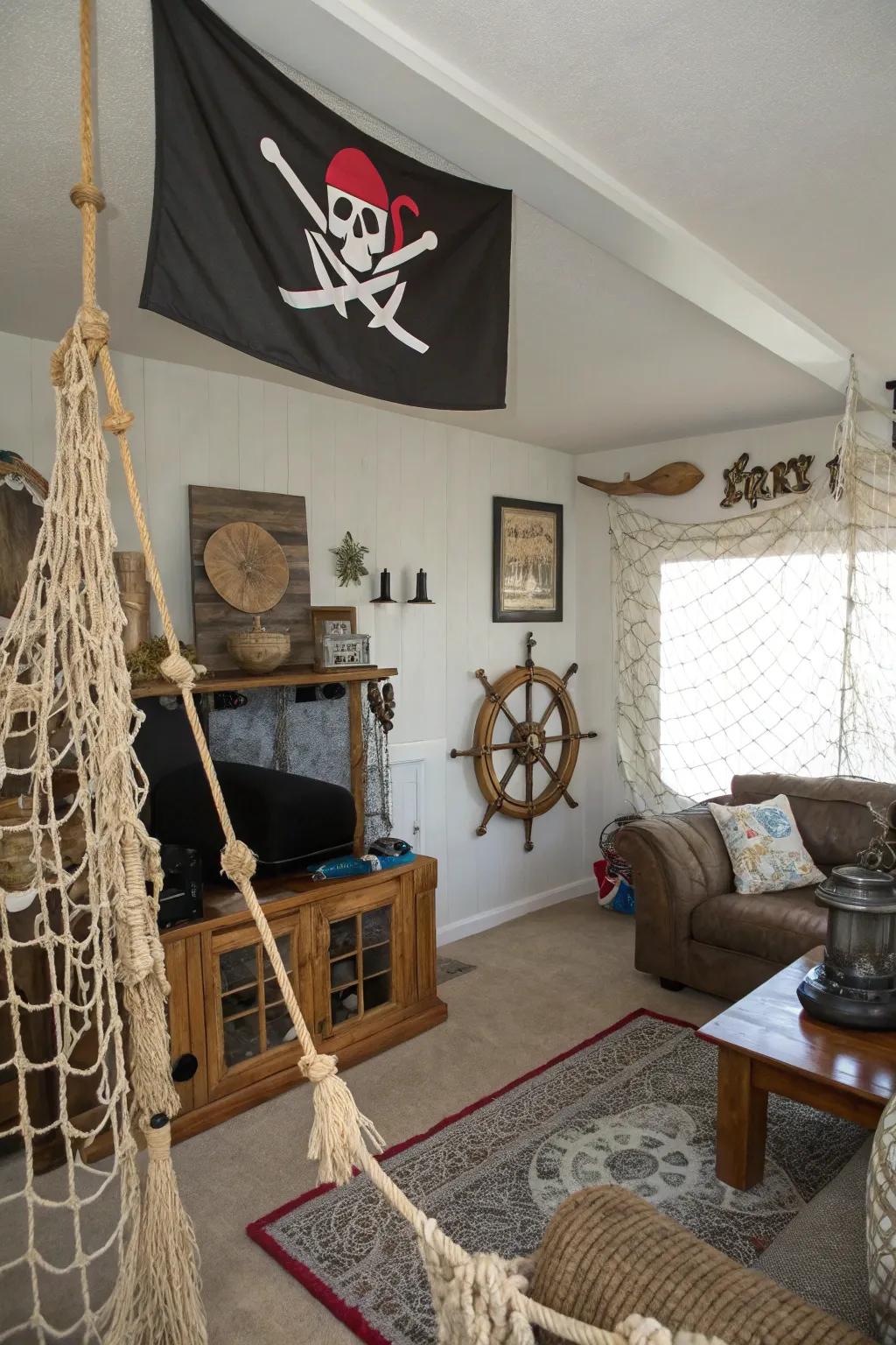 Conjure a seaworthy milieu with nautical decorations.