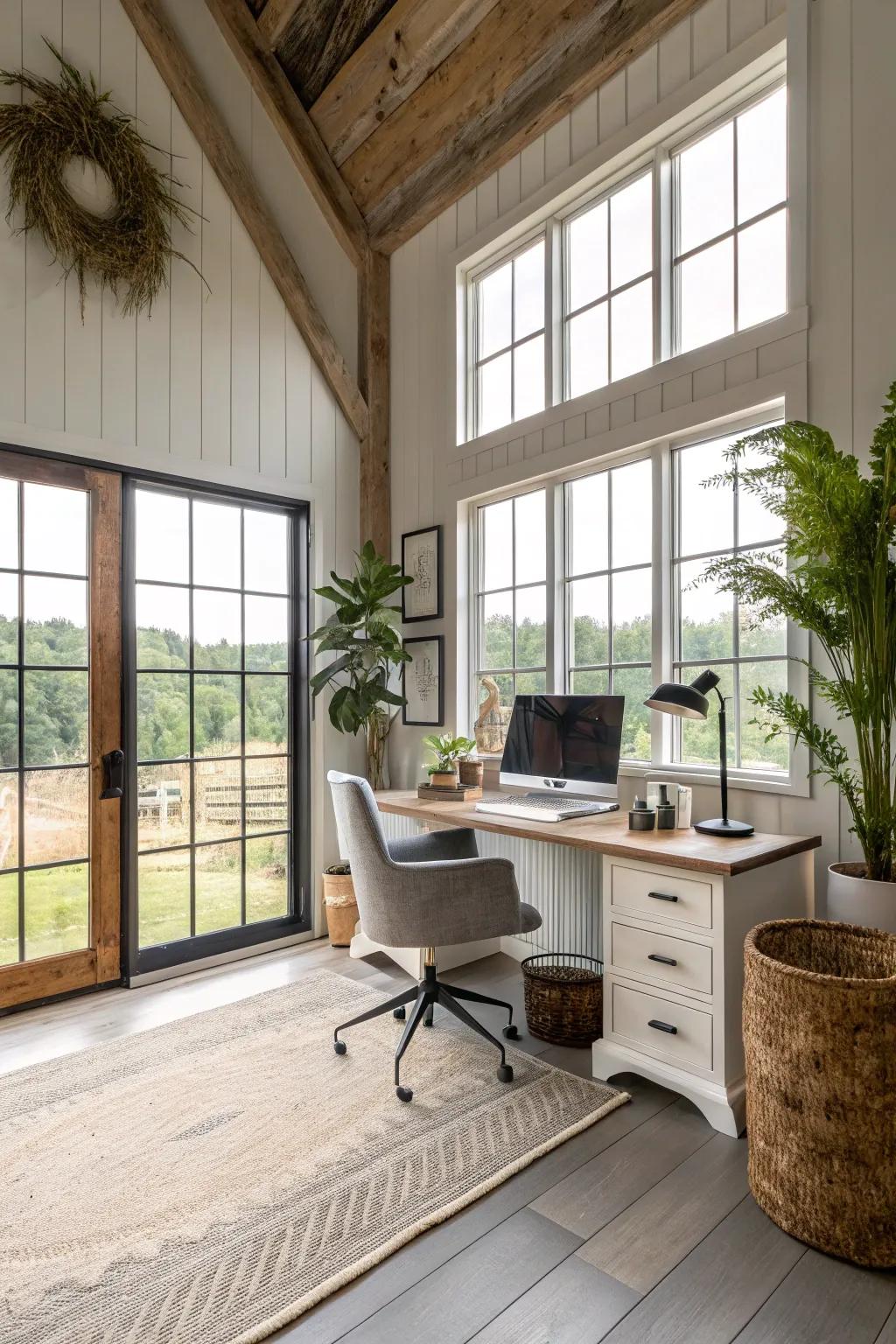 Design a stimulating and effective workspace inside your pole barn.