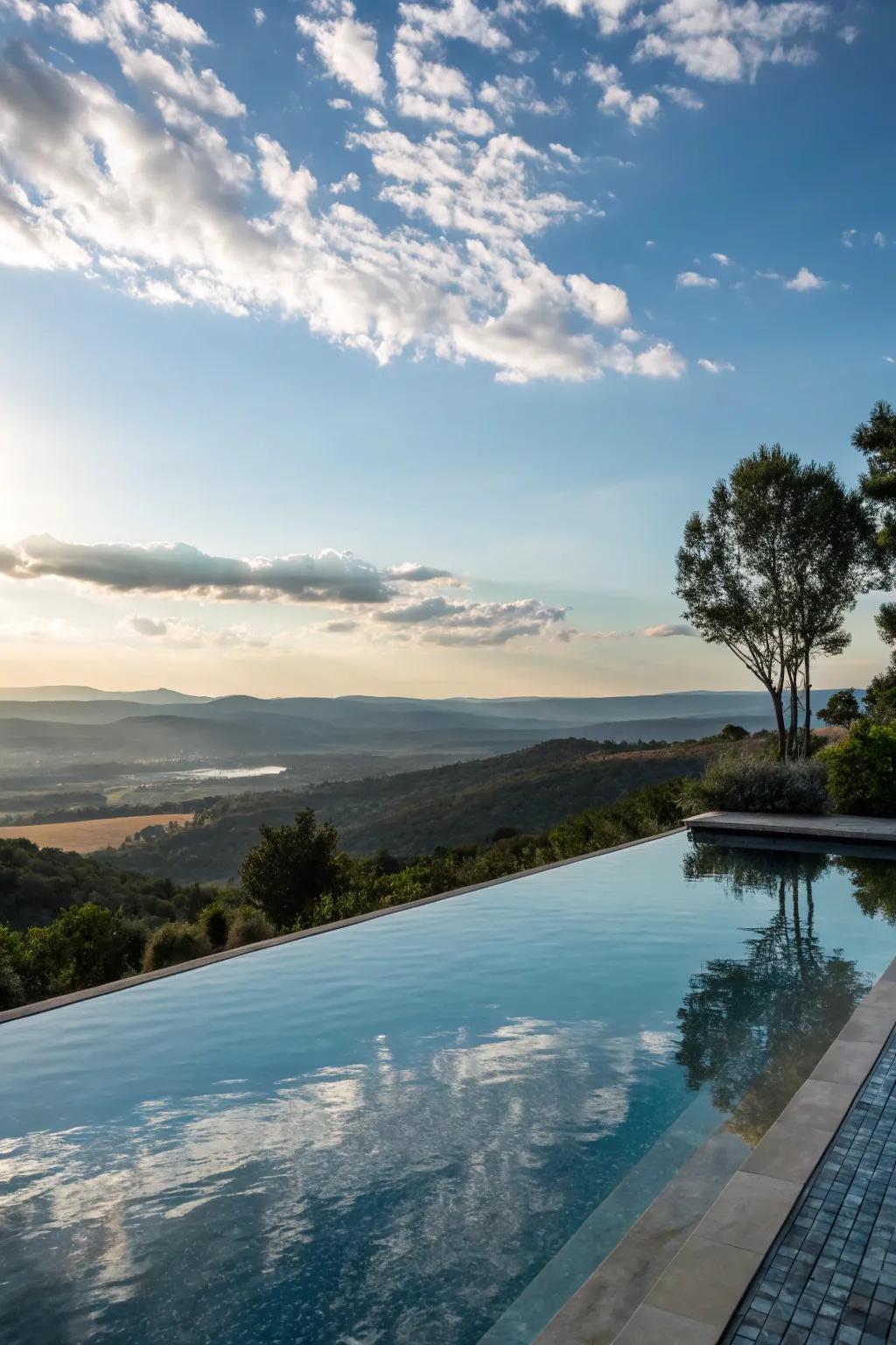 Infinity edges give the illusion of limitless water, creating a stunning visual effect.