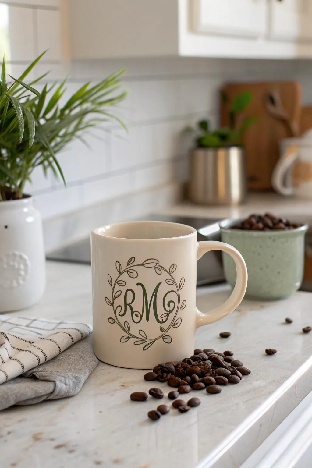 Commence his day on a high note with a bespoke ceramic mug.